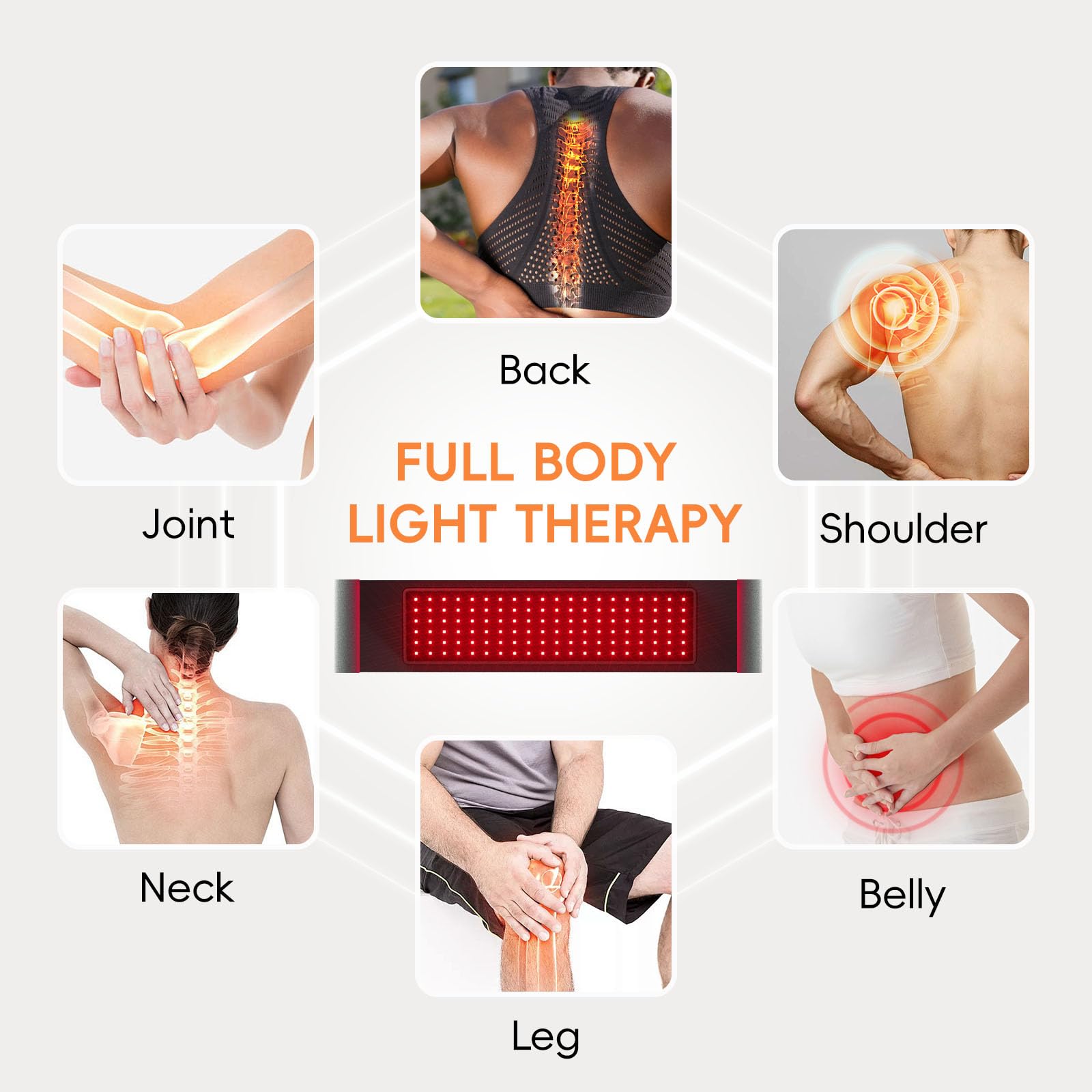 Red Light Therapy Infrared Belt: Pain Relief Body Pad 100 LEDs Red Light Therapy Belt ADVARAYSAu supplements