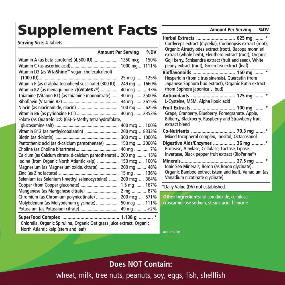 PURE ESSENCE LABS LifeEssence Multivitamin for Women and Men - Natural Herbal Supplement - Vitamin D, Vitamin D3, Vitamin B12 PURE ESSENCE LABSAu supplements