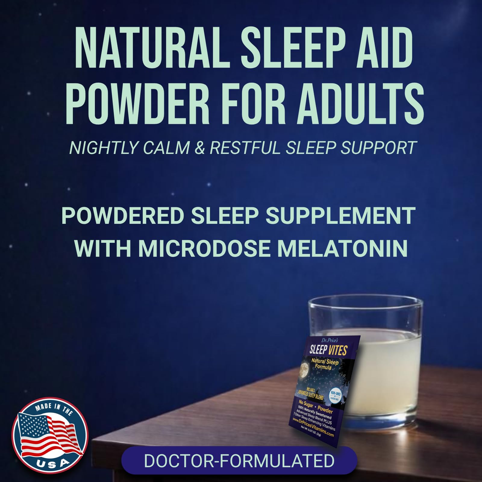 Dr. Price’s Natural Sleep Aid Powder – Berry-Citrus, 30 Packs | Sleep Powder Drink Mix with Magnesium, Microdose Melatonin & Tryptophan | Sleep Support for Adults | Doctor-Formulated, Made in USA Dr. Price's VitaminsAu supplements