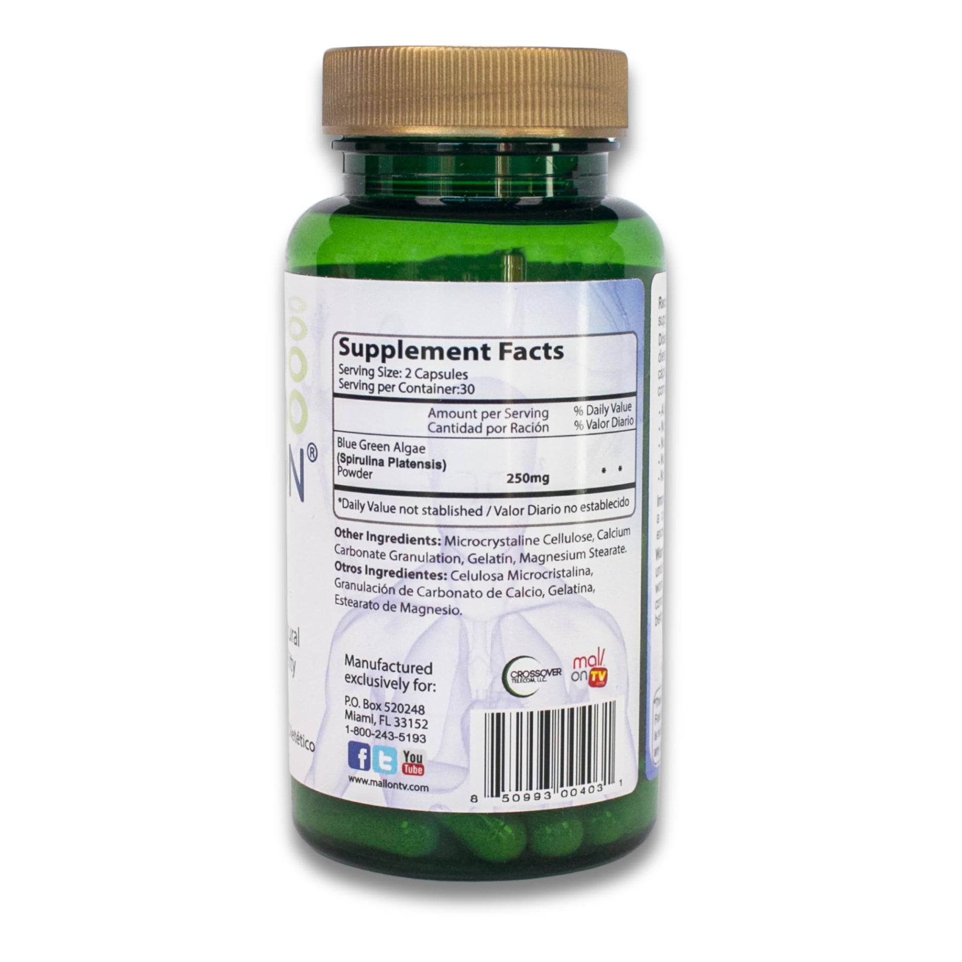 Bioxtron Natural AFA Stem Cell Supplement - Joint Support & Muscle Pain - Immune System Support - Support Energy Levels - Natural Blue Green Algae Spirulina - Pack of 2-120 Caps BioxtronAu supplements