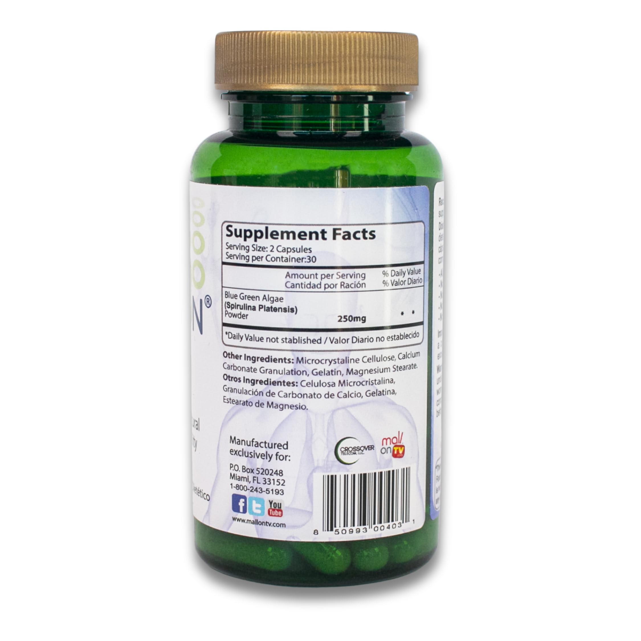 Bioxtron Natural AFA Stem Cell Supplement - Joint Support & Muscle Pain - Immune System Support - Support Energy Levels - Natural Blue Green Algae Spirulina - Pack of 2-120 Caps BioxtronAu supplements