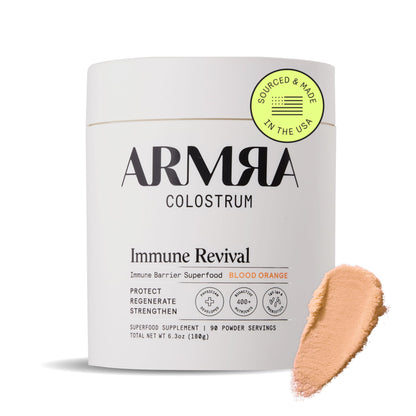 ARMRA Colostrum Powder | Blood Orange | Gut Health & Bloating | Skin & Hair | Immunity | Keto, Gluten & Fat-Free | 90 Servings ARMRAUS supplements