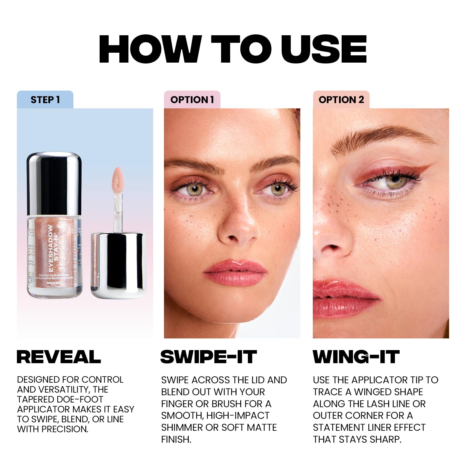 Sacheu Liquid Eyeshadow STAY-N Longwear Eye Makeup — Buildable Highly Pigmented & Blendable Eye Shadow Cream in Matte & Shimmer Finishes, Candy Dipp’d SacheuAu supplements