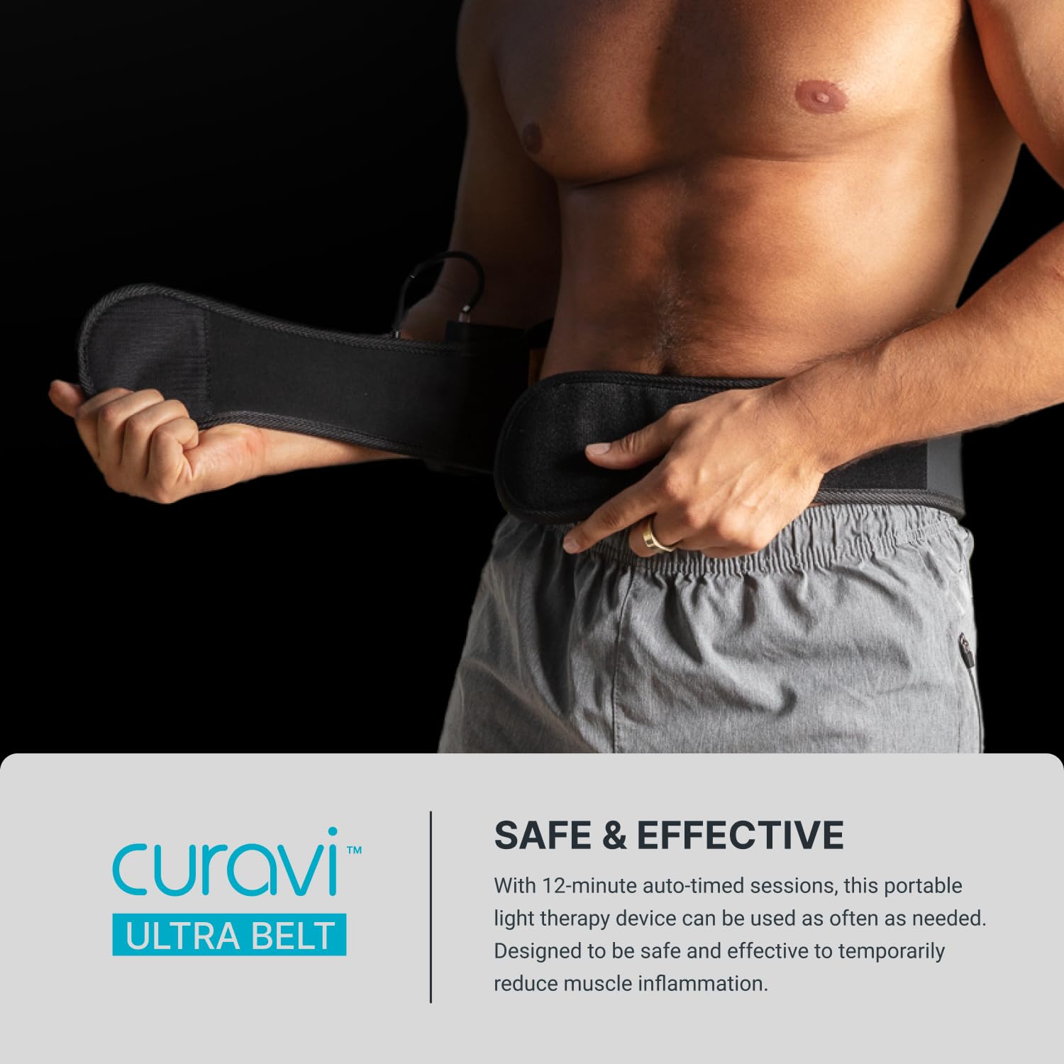 CURAVI Ultra™ Wearable Red Light Therapy Belt for Lower Back Pain Relief - 84 Diodes - Non-Invasive CURAVIAu supplements