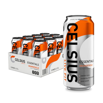CELSIUS ESSENTIALS, Sparkling Orangesicle, Performance Energy Drink 16 Fl Oz (Pack of 12) CELSIUSUS supplements