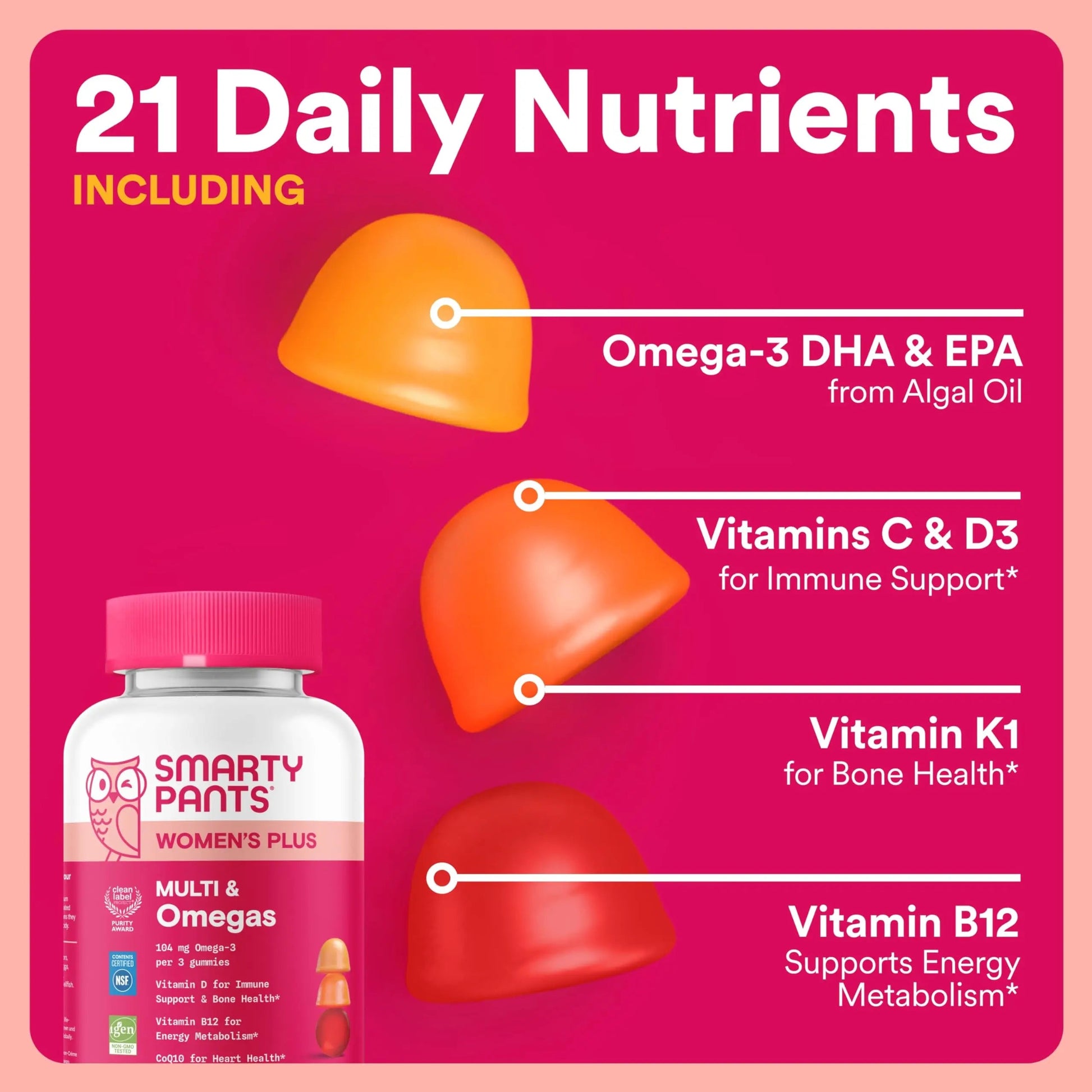 SmartyPants Mother & Daughter Daily Nutrition Bundle: Women’s + Teen Girl Multivitamin Gummies with Omega-3, Biotin, Vitamins D3, B12, A SmartyPantsAu supplements