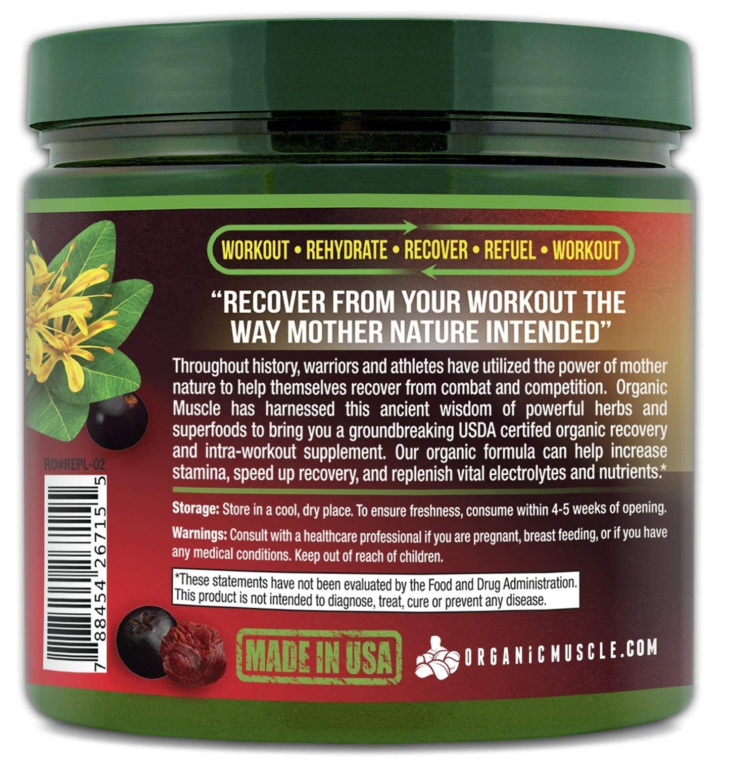 Organic Muscle Bundle - Pre-Workout Powder for Energy (Passionfruit Guava) + Replenisher Organic MuscleUS supplements