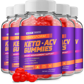 (5 Pack) Transform Keto ACV Gummies Advanced Formula (300 Gummies) RillvoAu supplements