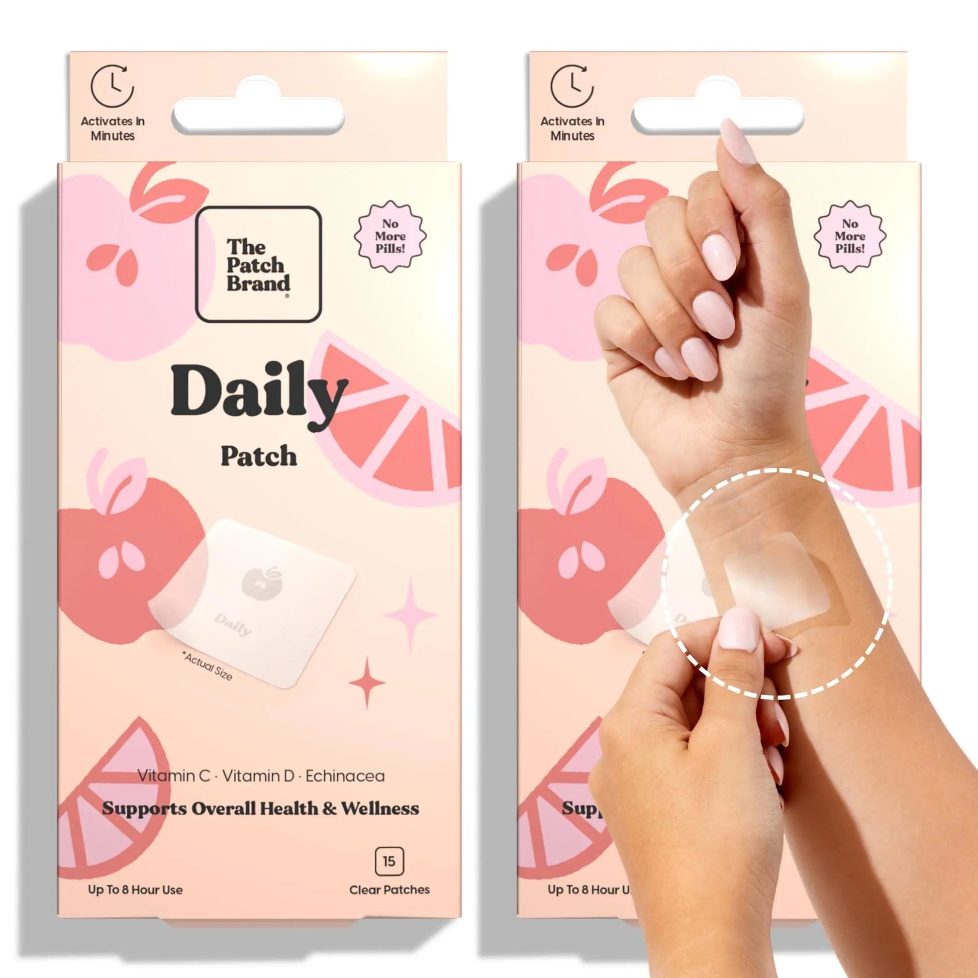 The Patch Brand Daily Support Patches | Natural Wellness Infused with Vitamin C, Zinc Citrate, Vitamin D, Ginko Biloba and Echinacea The Patch BrandAu supplements