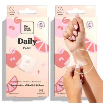 The Patch Brand Daily Support Patches | Natural Wellness Infused with Vitamin C, Zinc Citrate, Vitamin D, Ginko Biloba and Echinacea The Patch BrandAu supplements