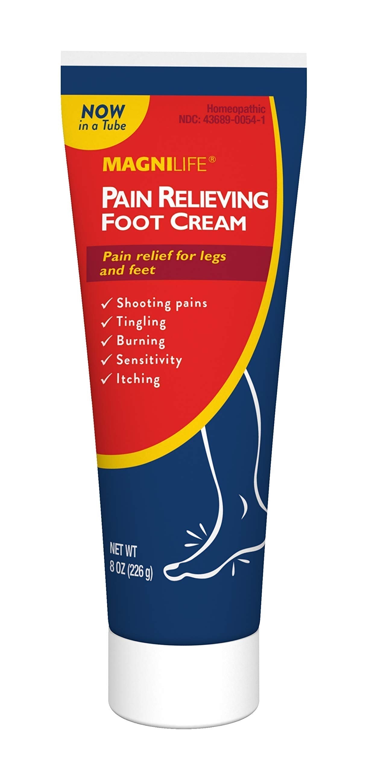 MagniLife Pain Relieving Foot Cream, 8 oz Tube, Soothing Relief for Soreness, Pain, Burning, Tingling, Itching or Sensitivity in Feet & Legs, Moisturizing & Hydrating Foot Cream, No Petroleum MagniLifeAu supplements