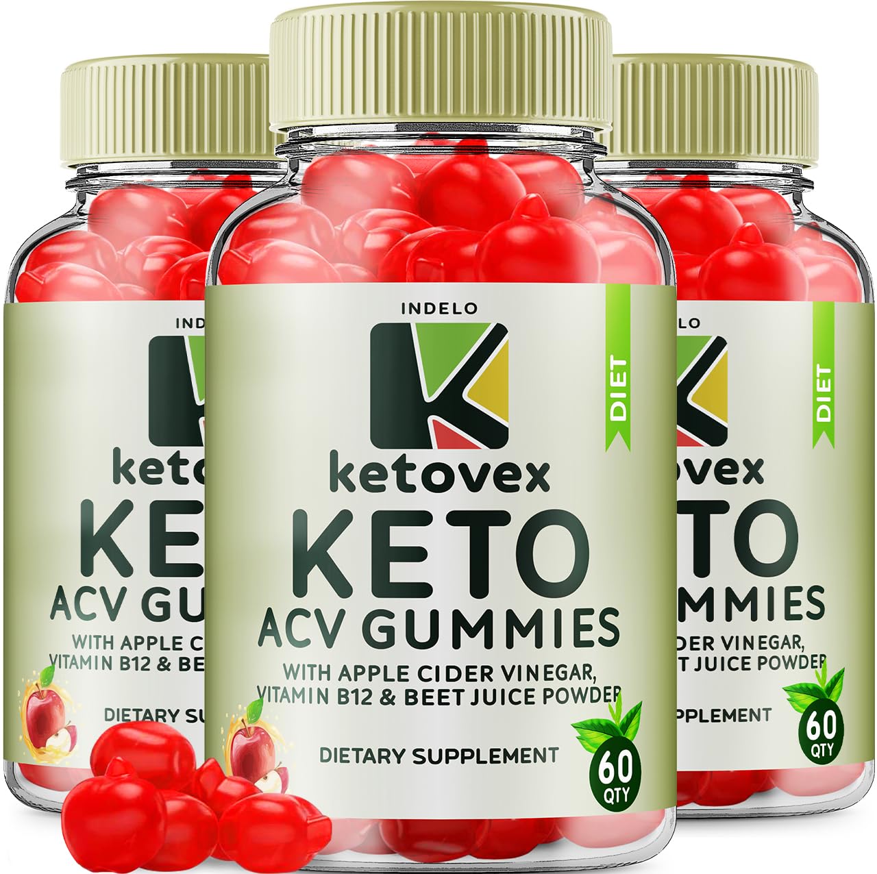 (3 Pack) Ketovex Keto BHB Gummies Advanced Formula, Ketovex BHB ACV Gummies IndeloUS supplements