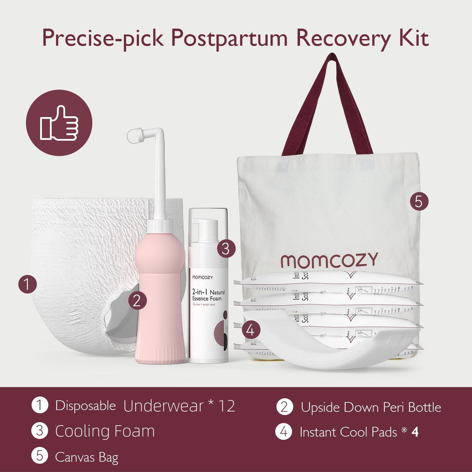 Momcozy Postpartum Recovery Essentials Kit, 19 PCS Labor Delivery Mom Care Set, Self-Absorbent MomcozyAu supplements