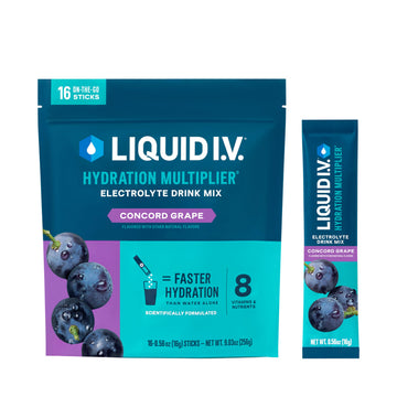 Liquid I.V.® Hydration Multiplier - Concord Grape | Electrolyte Powder Drink Mix | 1 Pack (16 Servings) Liquid I.V.US supplements