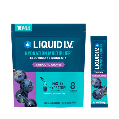 Liquid I.V.® Hydration Multiplier - Concord Grape | Electrolyte Powder Drink Mix | 1 Pack (16 Servings) Liquid I.V.US supplements
