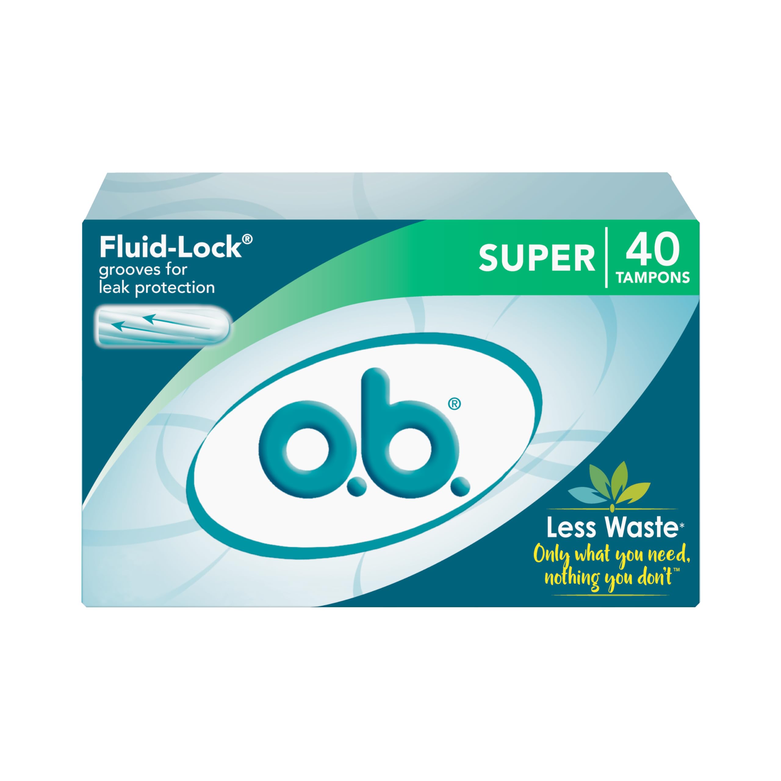 o.b. Tampons | Non-Applicator Tampon, Unscented | Super Tampon, 40ct o.b.Au supplements