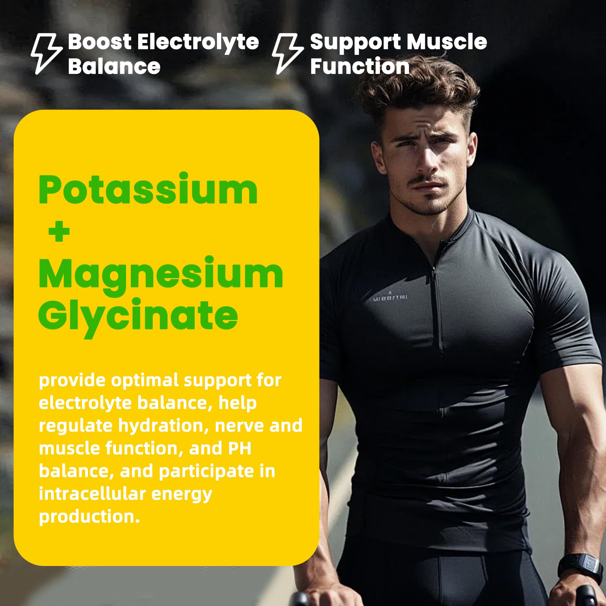 Potassium Magnesium Gummies,High Absorption Magnesium Glycinate,B6,D3,Potassium Citrate for Leg Cramps,Muscle,Electroyte for Adults Kids,Sugar-Free, 60 Gummies (Pineapple) WekannufodAu supplements