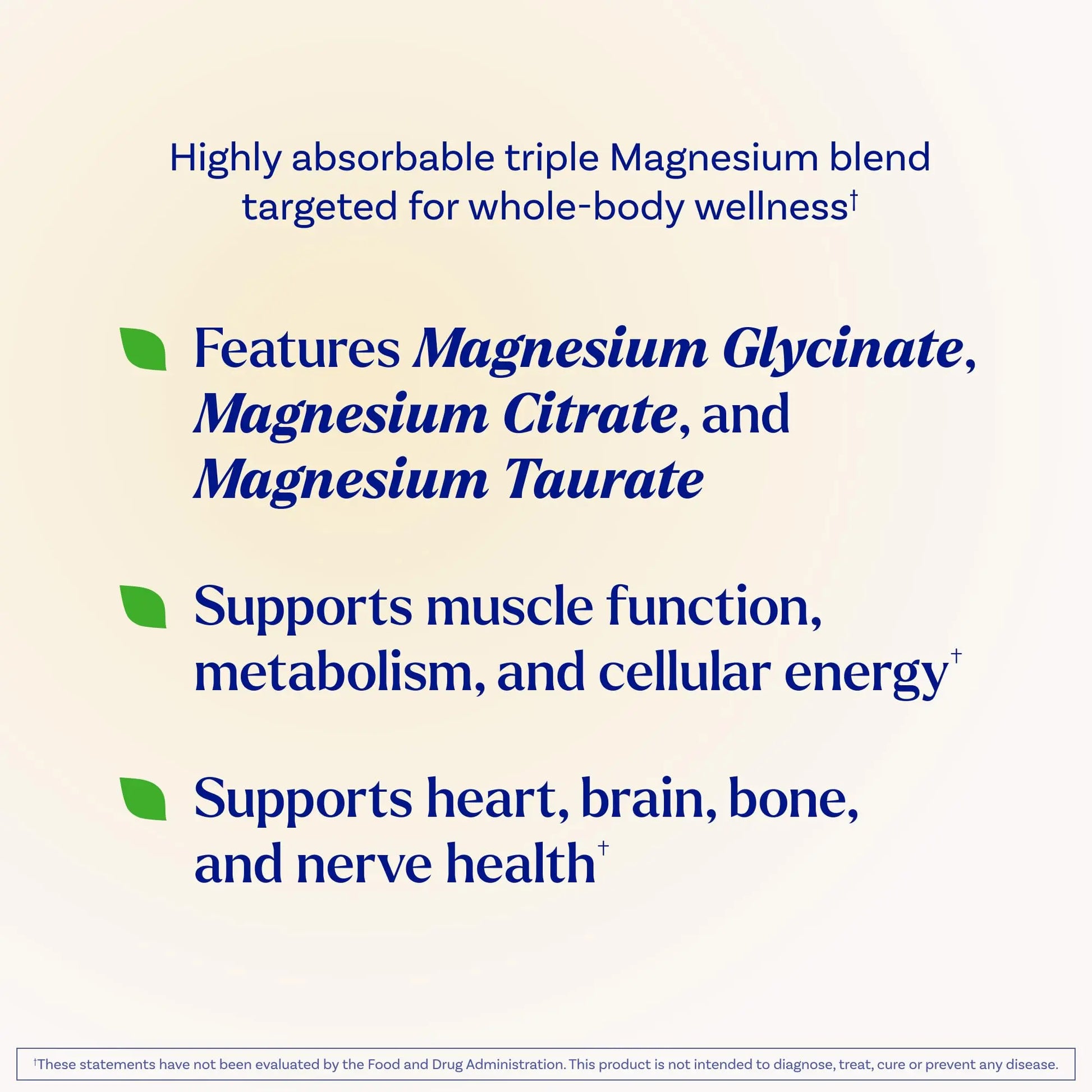 Natrol Triple Magnesium Complex Supplement, Glycinate, Citrate & Taurate 200mg High Absorption, Support Whole Body Wellness, 60 Capsules Natrolnz supplements