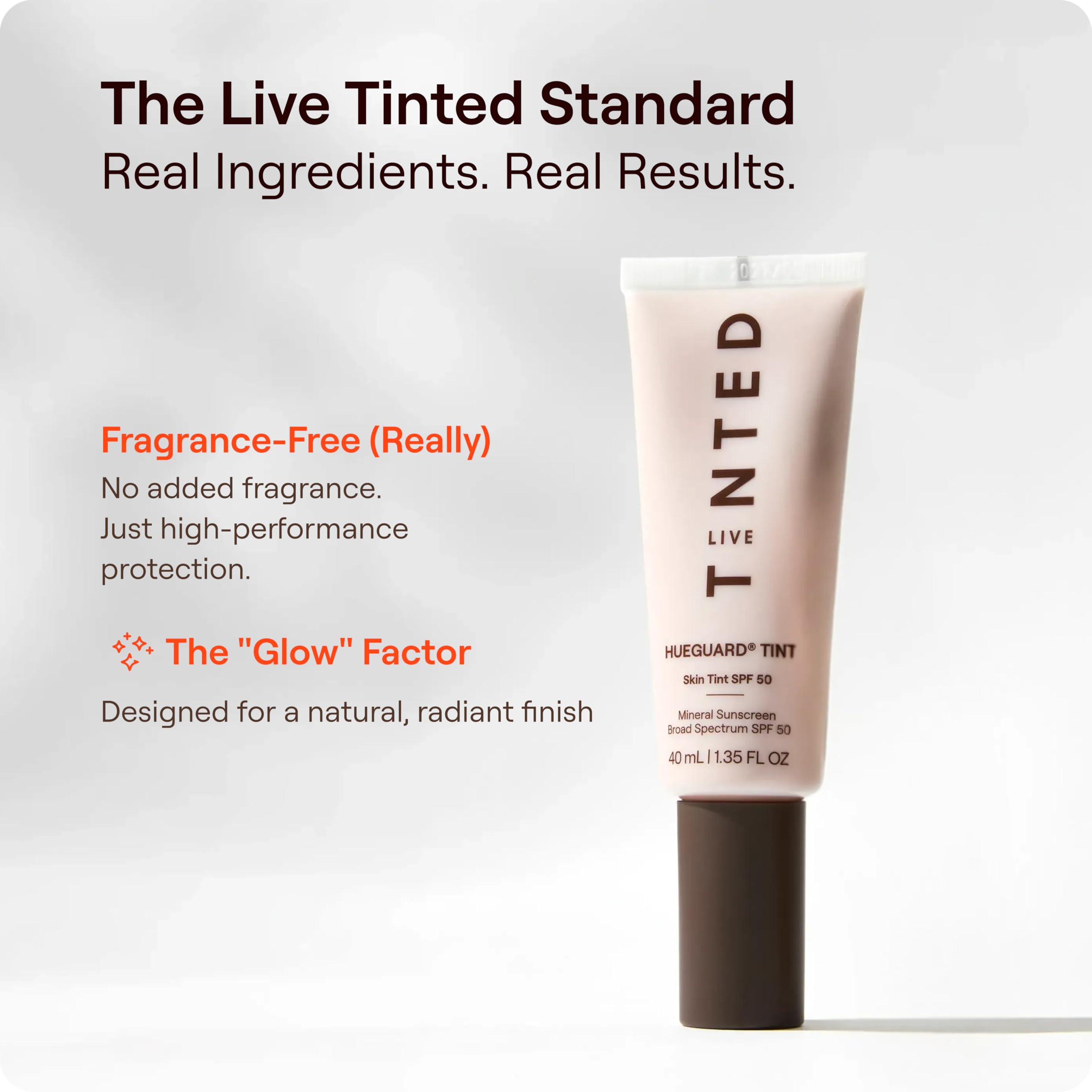 Live Tinted Hueguard Skin Tint SPF 50 - Tinted Mineral Sunscreen with Light-Medium Buildable Coverage With a Hydrating and Radiant Finish - Water and Sweat Resistant, 1.35 fl oz - Shade 10 Live TintedAu supplements