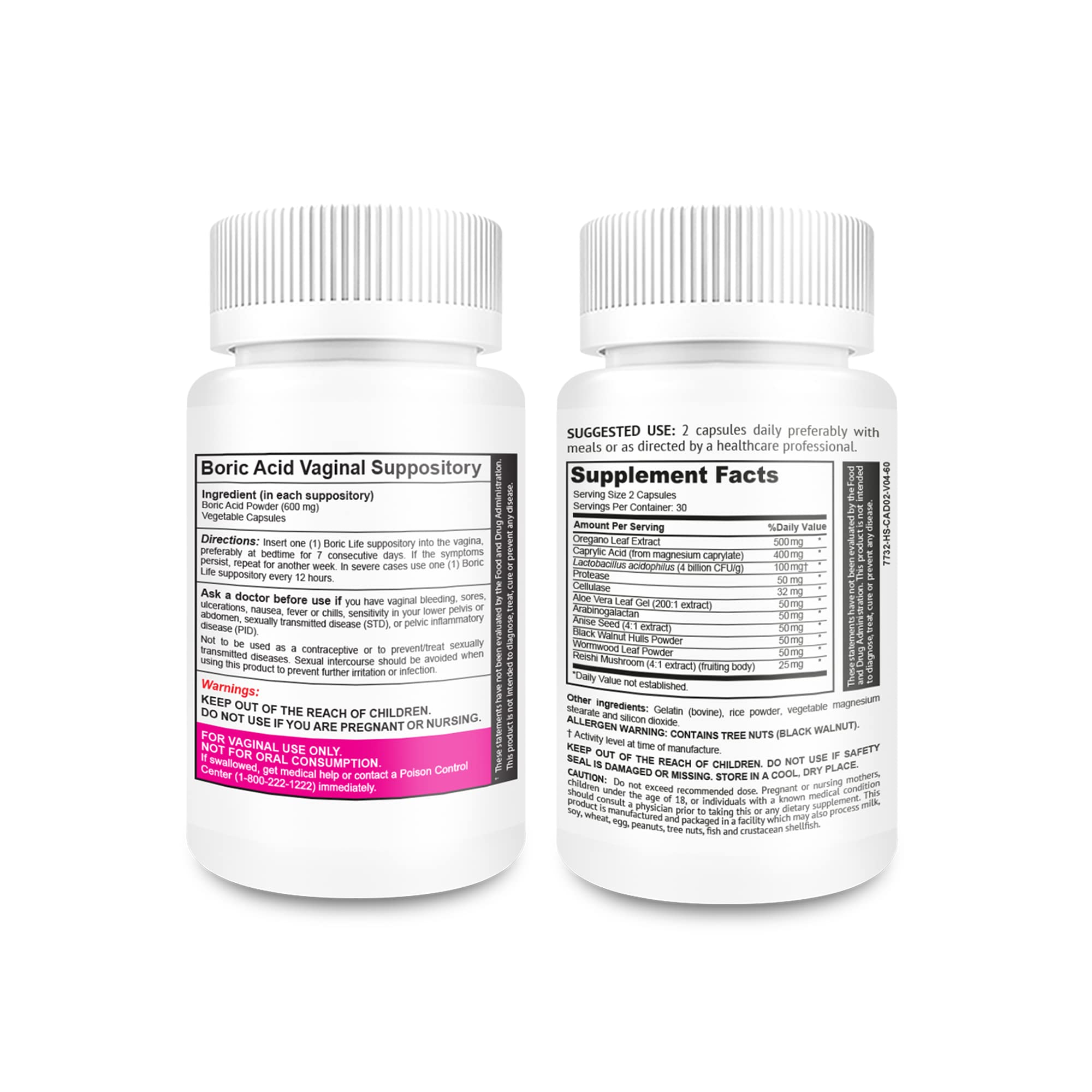 NutraBlast Boric Acid Vaginal Suppositories 600mg (30 Count) w/Feminine Balance Complex NutraBlastAu supplements