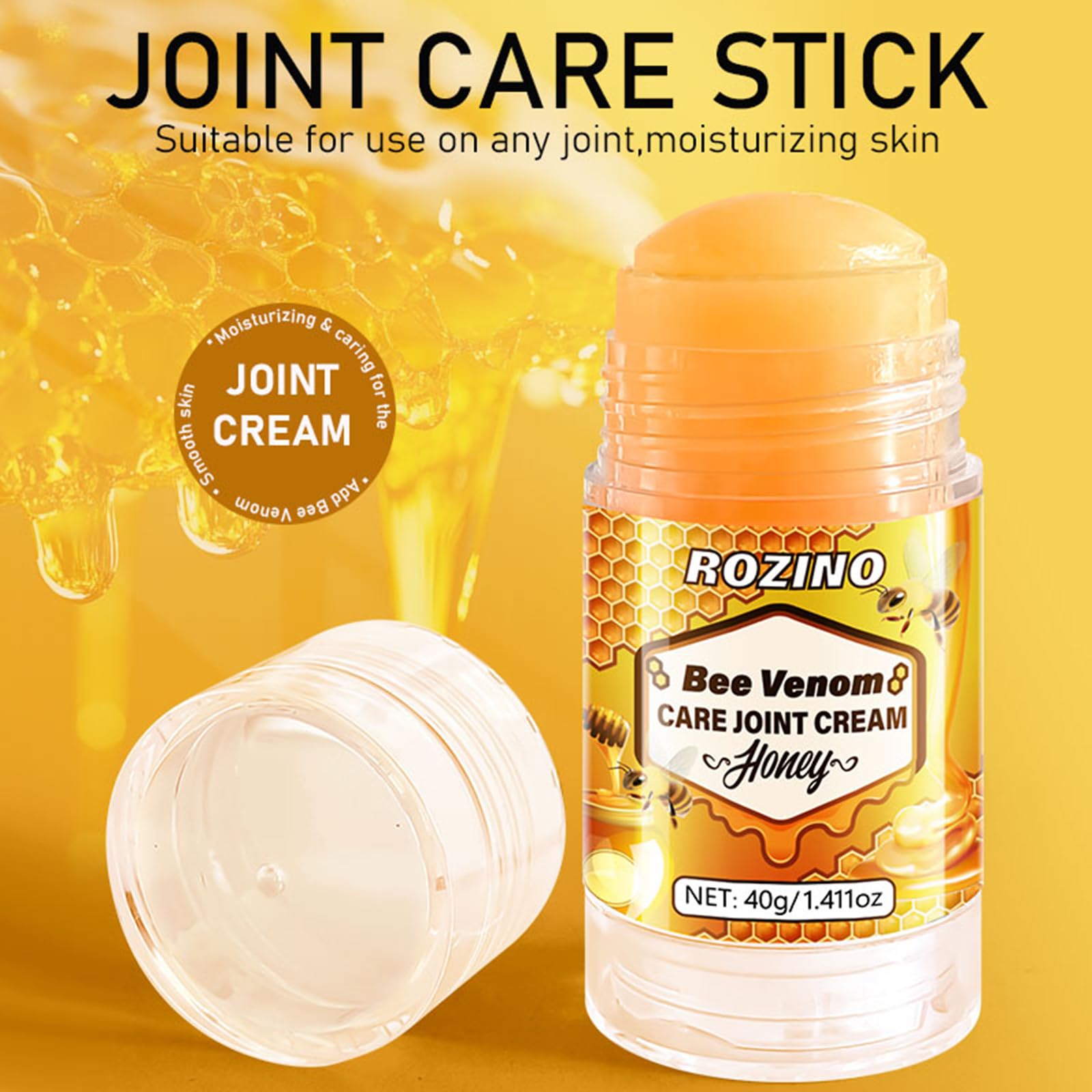 Bee Venom Joint Cream for Knees & Joint Support, Fast Absorbing, Non-Sticky Formula with Vitamin C, Aloe Vera for Soothing Comfort (1.411OZ) GenericAu supplements