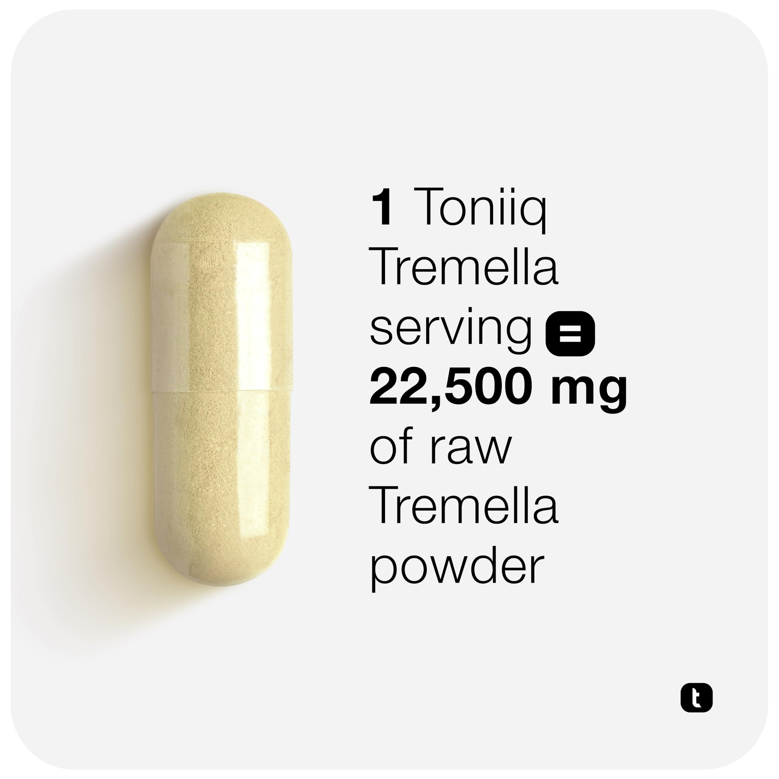 Tremella Mushroom Ultra High Potency 15:1 Extract with 30% Beta Glucans - Pure & Concentrated Formula - Third-Party Lab Tested for Purity & Quality - 120 Capsules ToniiqAu supplements