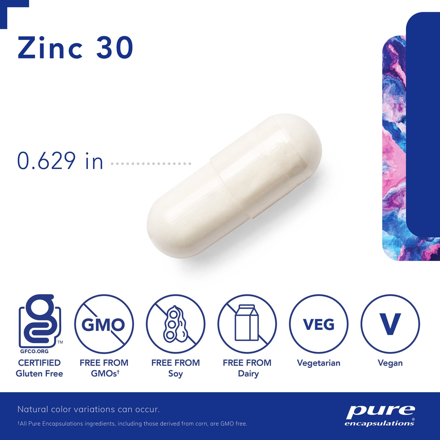 Pure Encapsulations Zinc 30 mg - Highly Absorbable - 180 Capsules Pure EncapsulationsUS supplements