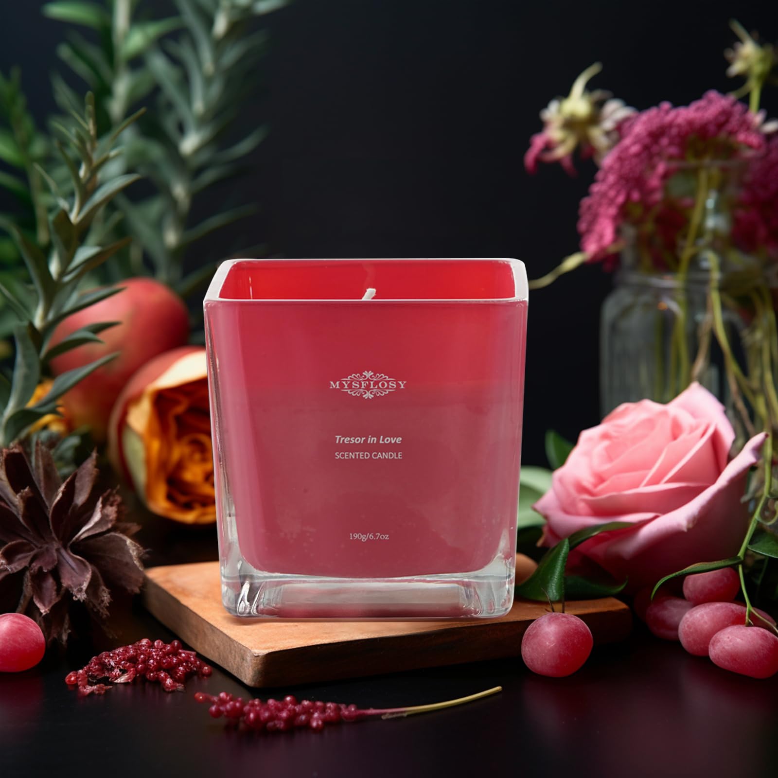 Mysflosy Soy Aromatherapy Candle, 40 Hour Burn time, Scented Candles with Floral and Fruity Scents MysflosyAu supplements