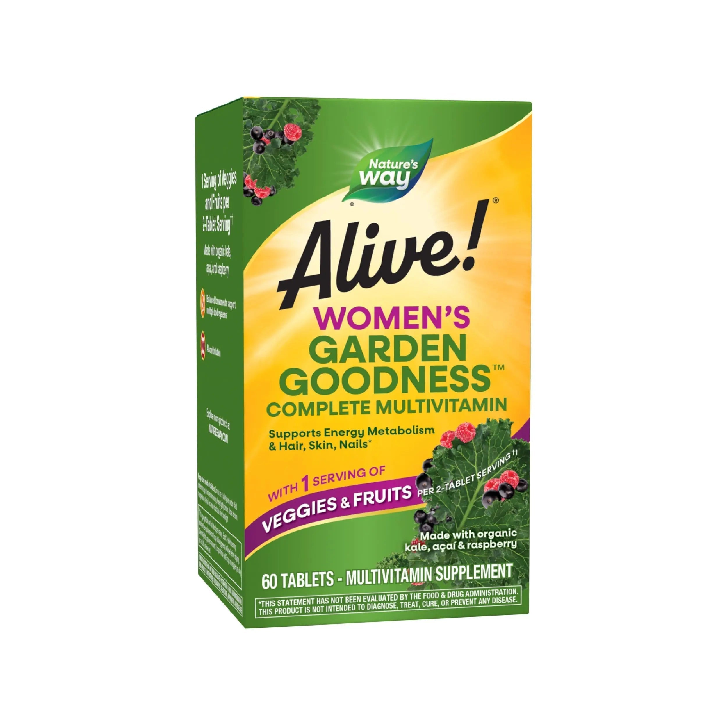Nature's Way Alive! Garden Goodness Multivitamin for Women, High Potency B-Vitamins to Support Cellular Energy Nature's WayAu supplements