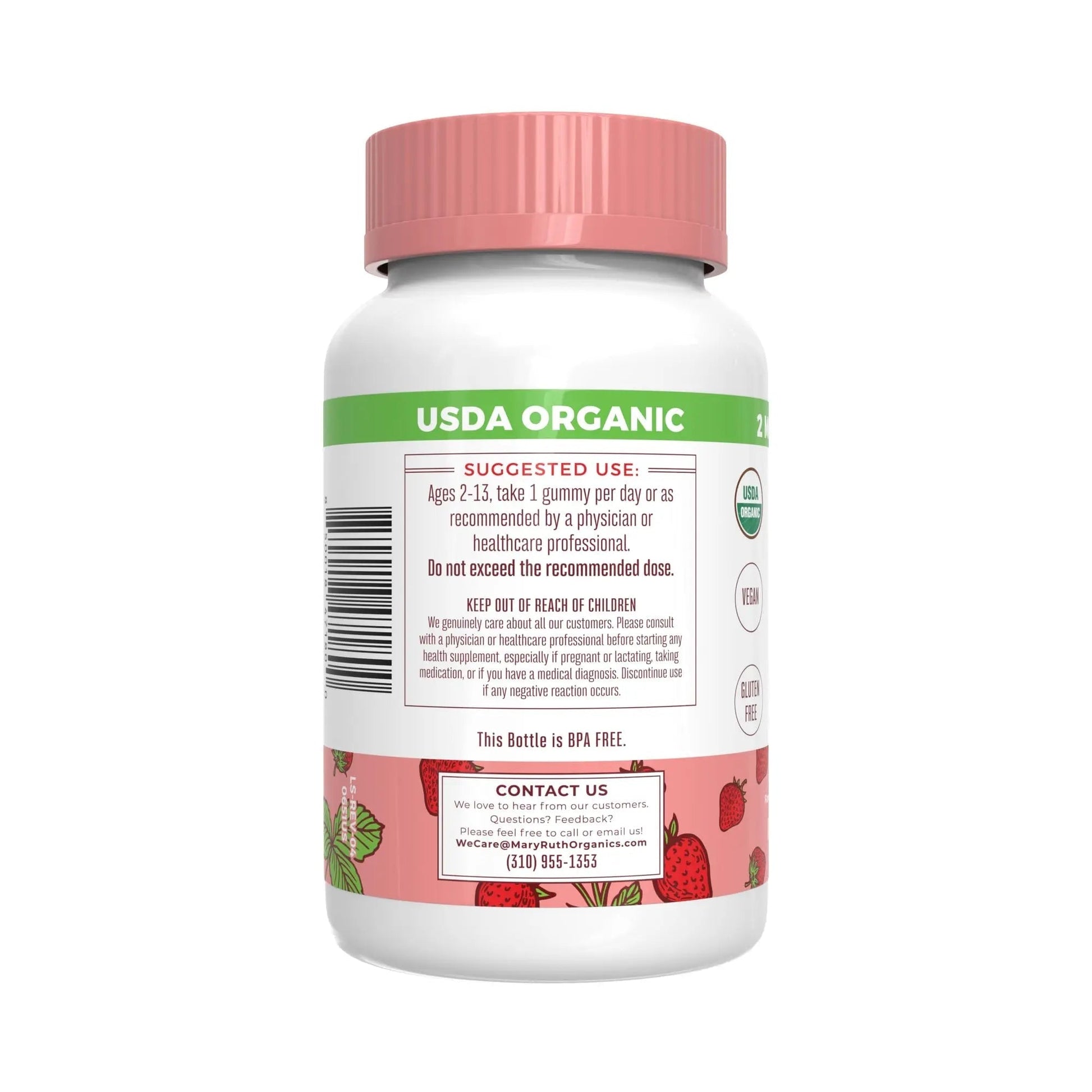 MaryRuth Organics Gummies for Kids–Multivitamin (Mixed Berry & Cherry), & Probiotic (Strawberry) | USDA Organic, No Gelatin! | MARYRUTH'SAu supplements