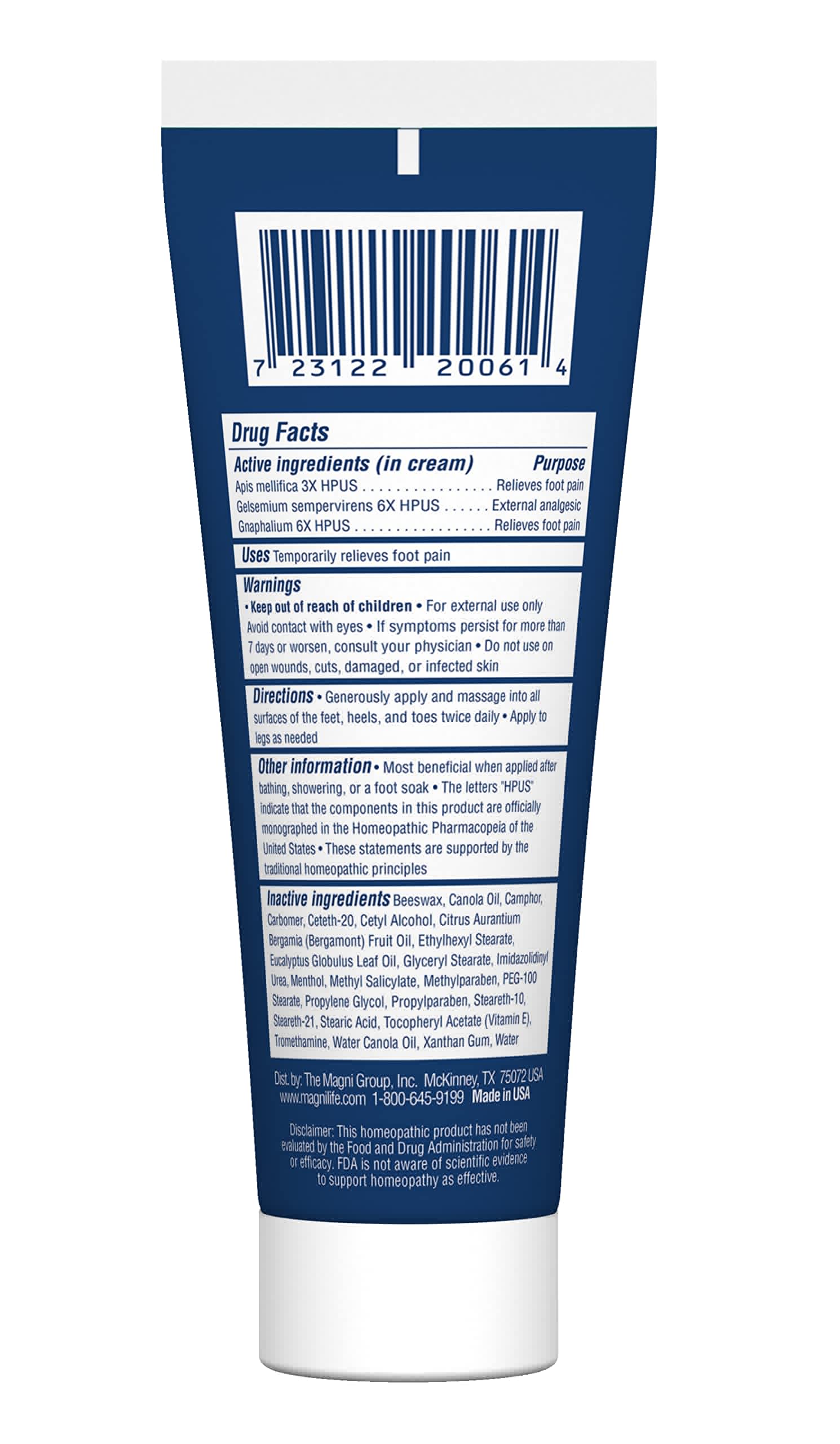 MagniLife Pain Relieving Foot Cream, 8 oz Tube, Soothing Relief for Soreness, Pain, Burning, Tingling, Itching or Sensitivity in Feet & Legs, Moisturizing & Hydrating Foot Cream, No Petroleum MagniLifeAu supplements