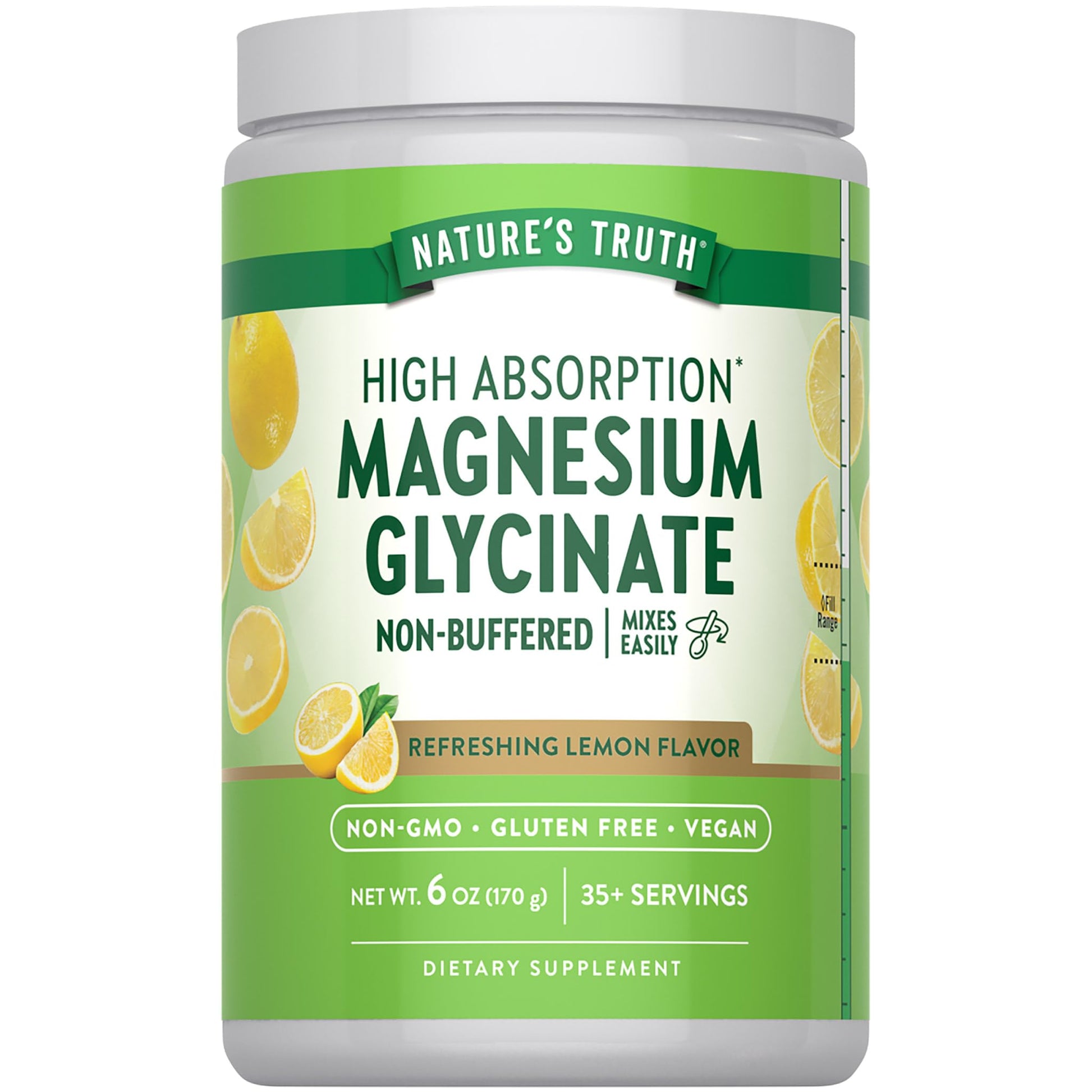Nature's Truth Magnesium Glycinate Powder | 6 oz | Lemon Flavor | High Absorption | Vegan, Non-GMO, Gluten Free Supplement Nature's TruthAu supplements
