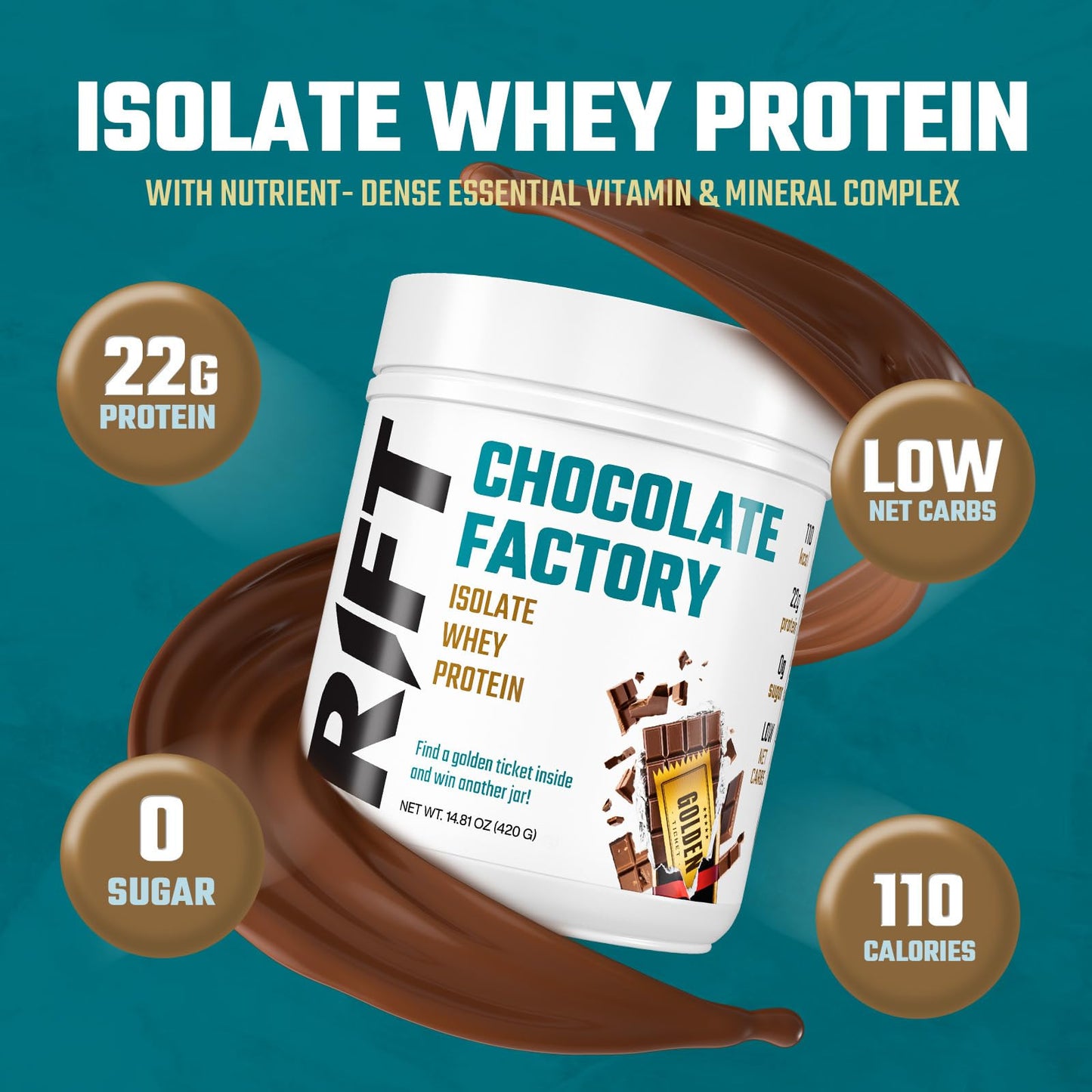 RIFT Chocolate Whey Protein Powder for Adult - Protein Isolate Powder Chocolate RIFTUS supplements