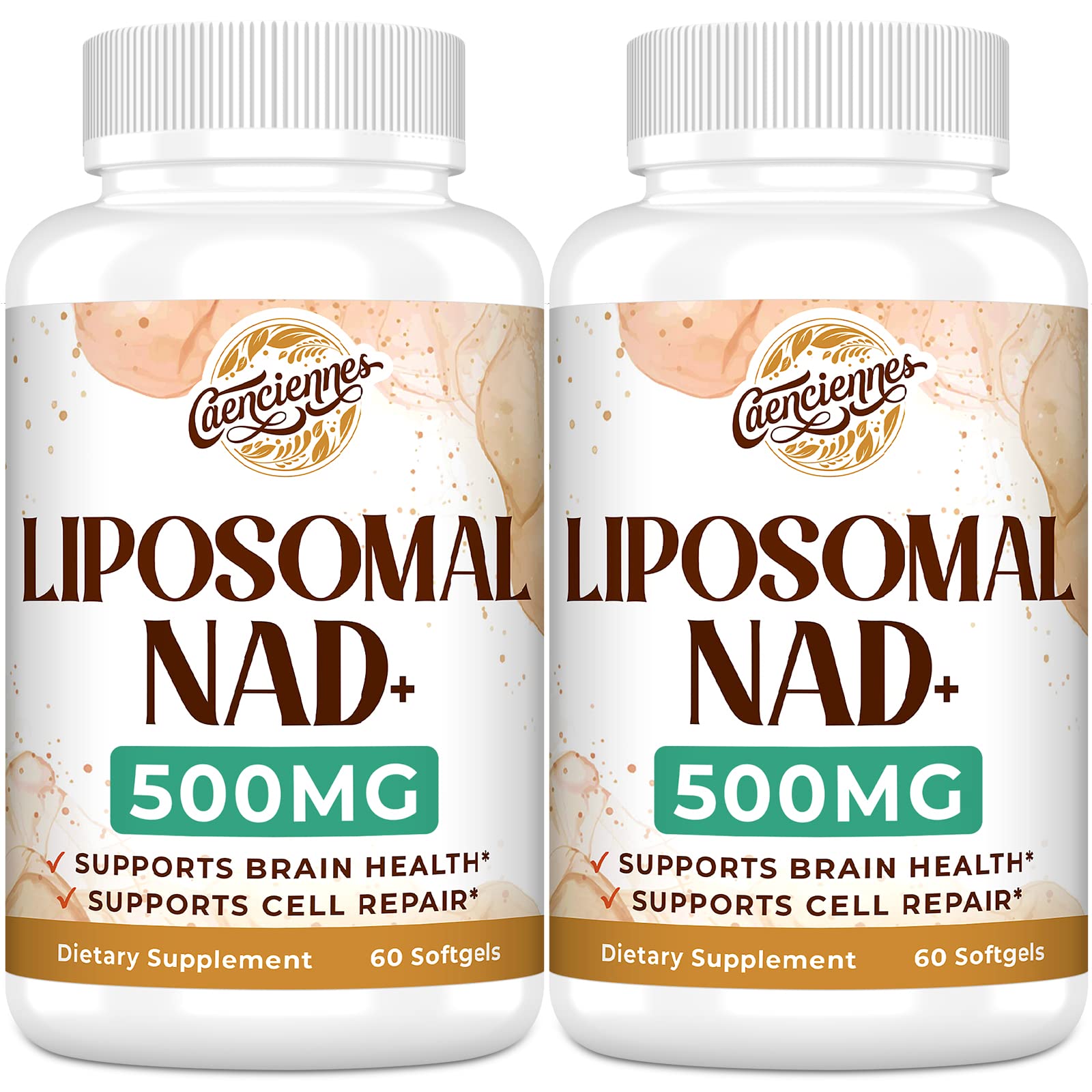 Liposomal NAD+ 500 MG Supplement, True NAD Plus Supplement, Superior Absorption, Boost NAD+ More Efficient Than Nicotinamide Riboside for Cellular Energy, Healthy Aging, 120 Serving CaenciennesAu supplements