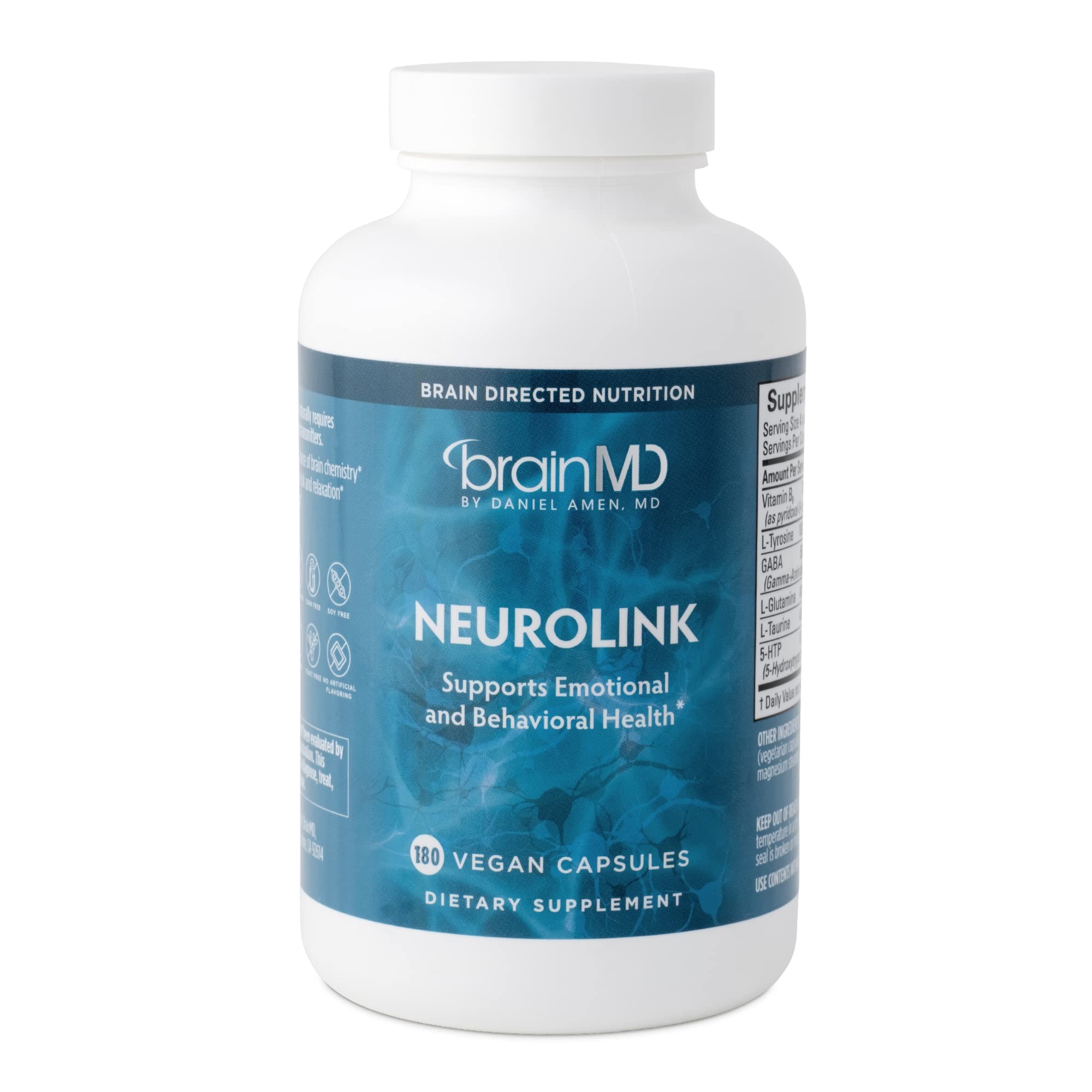 BRAINMD Dr Amen NeuroLink - 180 Capsules - Promotes Optimal Brain Function, Focus & Concentration - Gluten Free - 45 Servings BRAINMDAu supplements