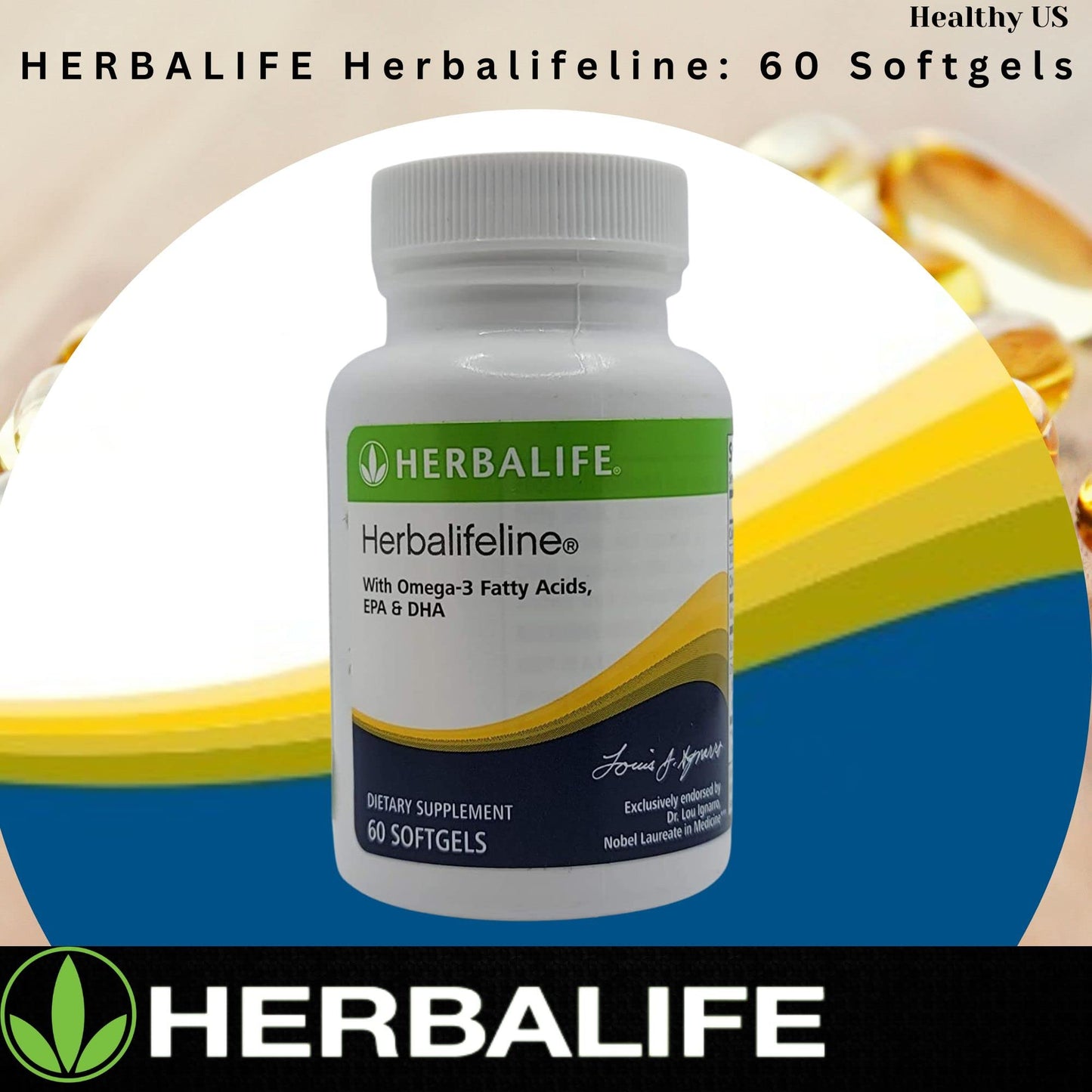 Herbalife Herbalifeline: 60 Softgels with Vitamin E, Marine Lipid Complex, Omega-3 Fatty HerbalifeUS supplements
