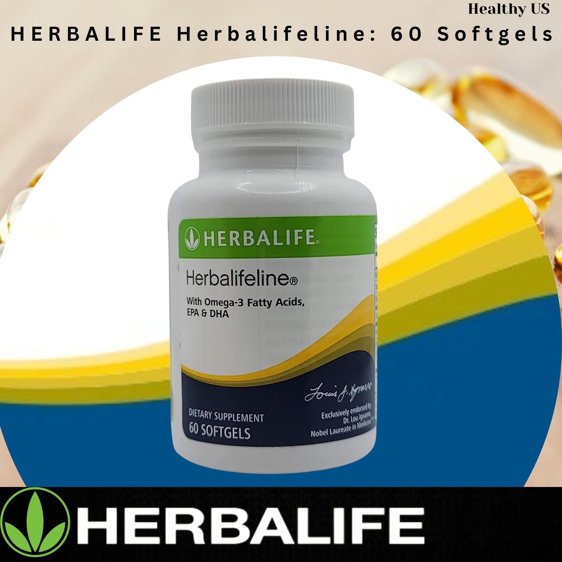 Herbalife Herbalifeline: 60 Softgels with Vitamin E, Marine Lipid Complex, Omega-3 Fatty HerbalifeUS supplements