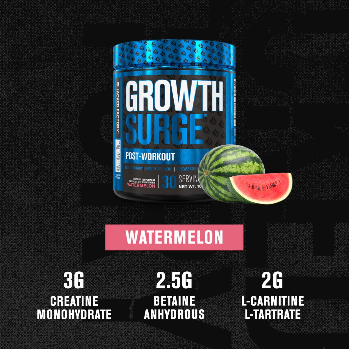 Jacked Factory Growth Surge Creatine Post Workout w/L-Carnitine - Daily Muscle Builder Jacked FactoryUS supplements