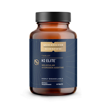 Quicksilver Scientific H2 Elite - Molecular Hydrogen for Energy + Metabolism Support, Water Tablets Perfect for Open Containers - Magnesium Malate Drink Additive (60 Molecular Hydrogen Tablets) Quicksilver ScientificUS supplements