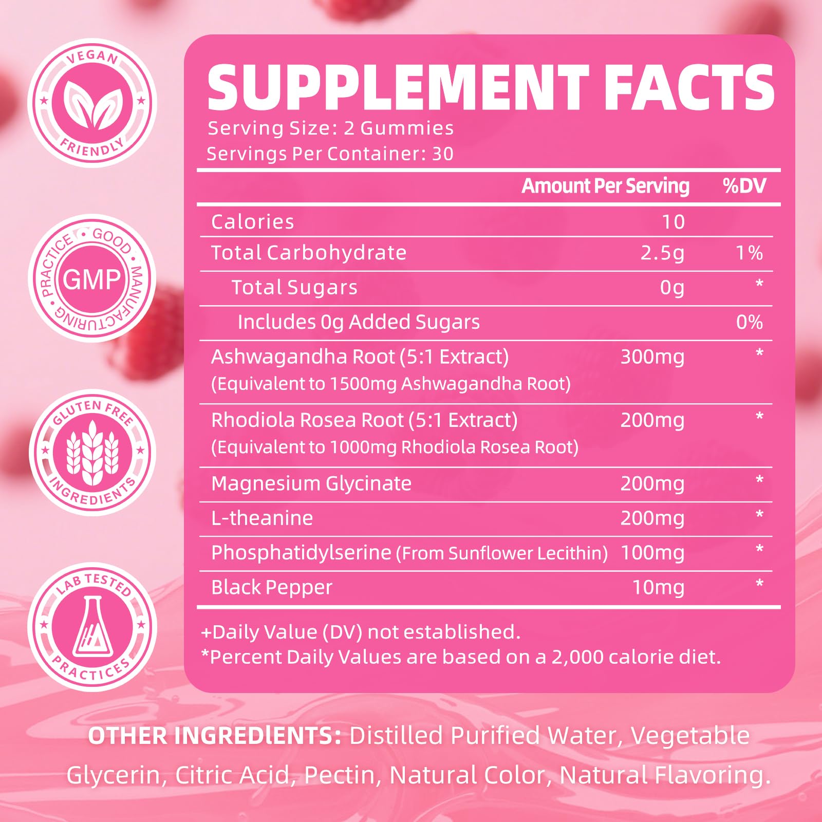 Cortisol Gummies for Women, Cortisol Supplements Gummies with Magnesium Ashwagandha Rhodiola Rosea and L-theanine Complex for Relaxation and Focus, Zzz Support, Raspberry Flavor, 60 Count GrnLifeAu supplements