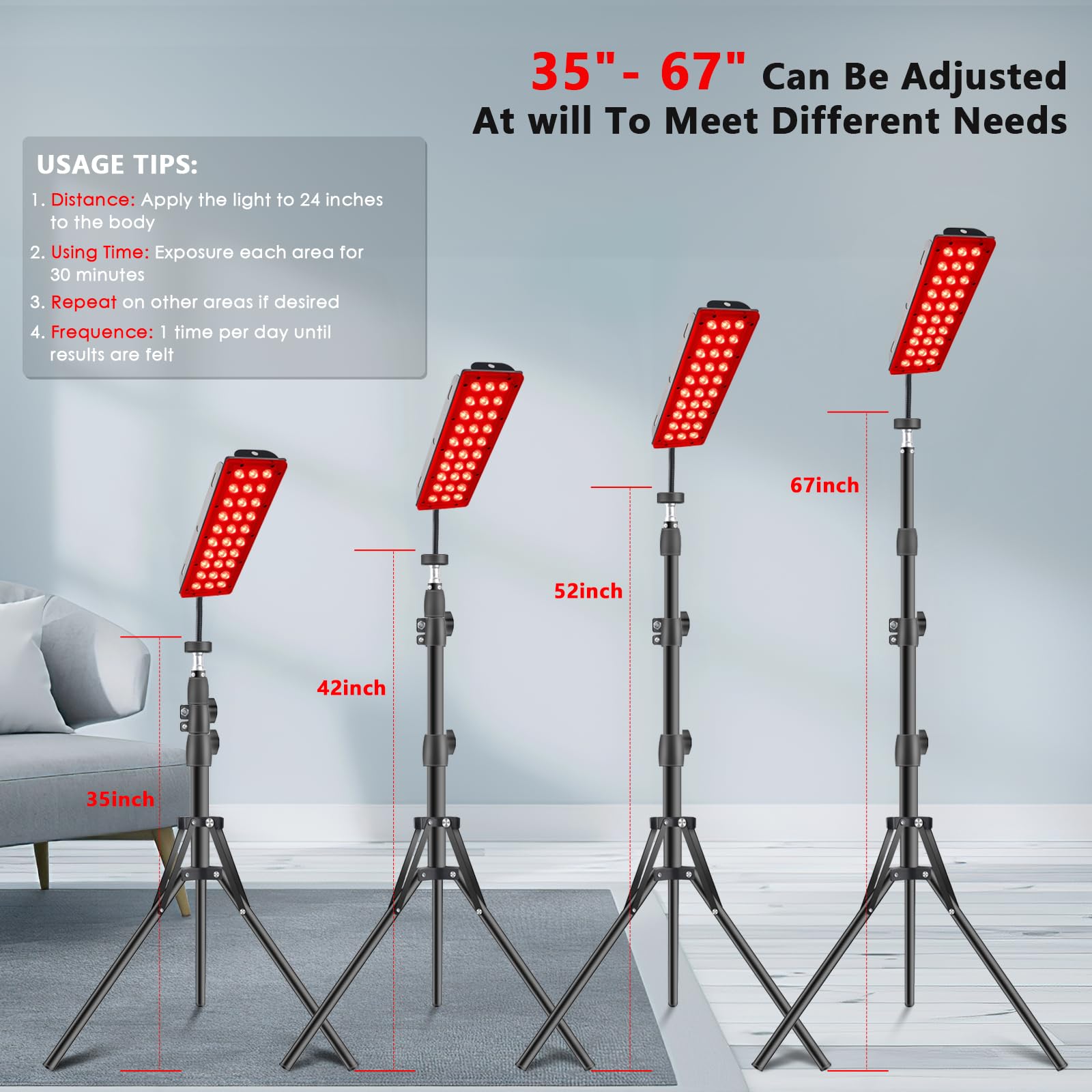 RUISQM Red Light Therapy Lamp, Infrared Light Therapy with Stand - 660nm Redlight & 850nm RUISQMAu supplements