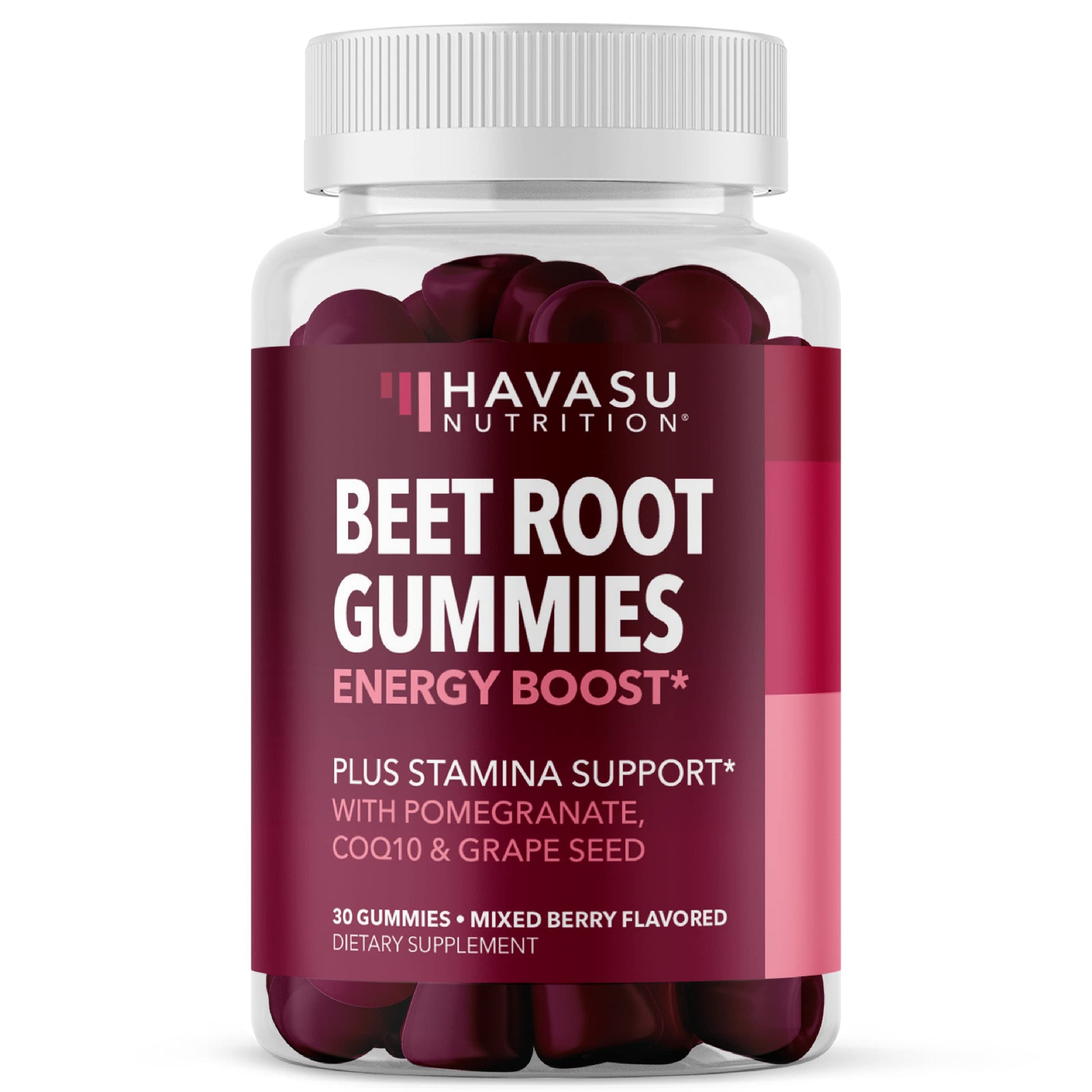 Beet Root Gummies with COQ10 Energy Supplement | Nitric Oxide Supplement for Healthy HAVASU NUTRITIONUS supplements