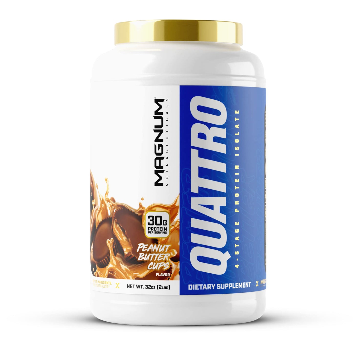 Magnum Nutraceuticals Quattro -, Peanut Butter Cups, 2LB - May Support Muscle Growth QUATTROUS supplements