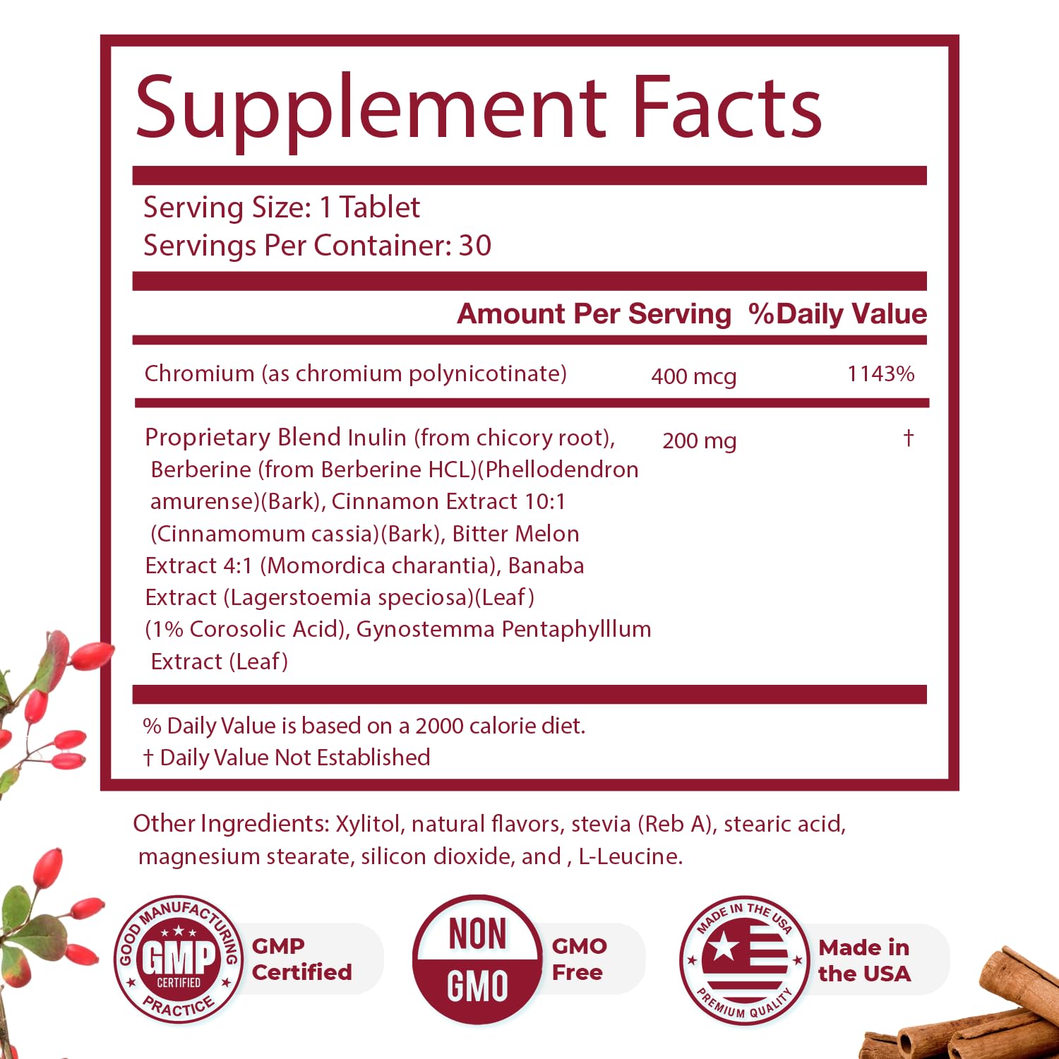 Nature’s NutriWave GLYCOFREE Supplement, Natural Plant-Based Blend with Berberine, Bitter Melon, Cinnamon, Inulin | Non-GMO, Made in USA - 30 Tablets, 3 Month Supply Nature’s NutriWaveAu supplements