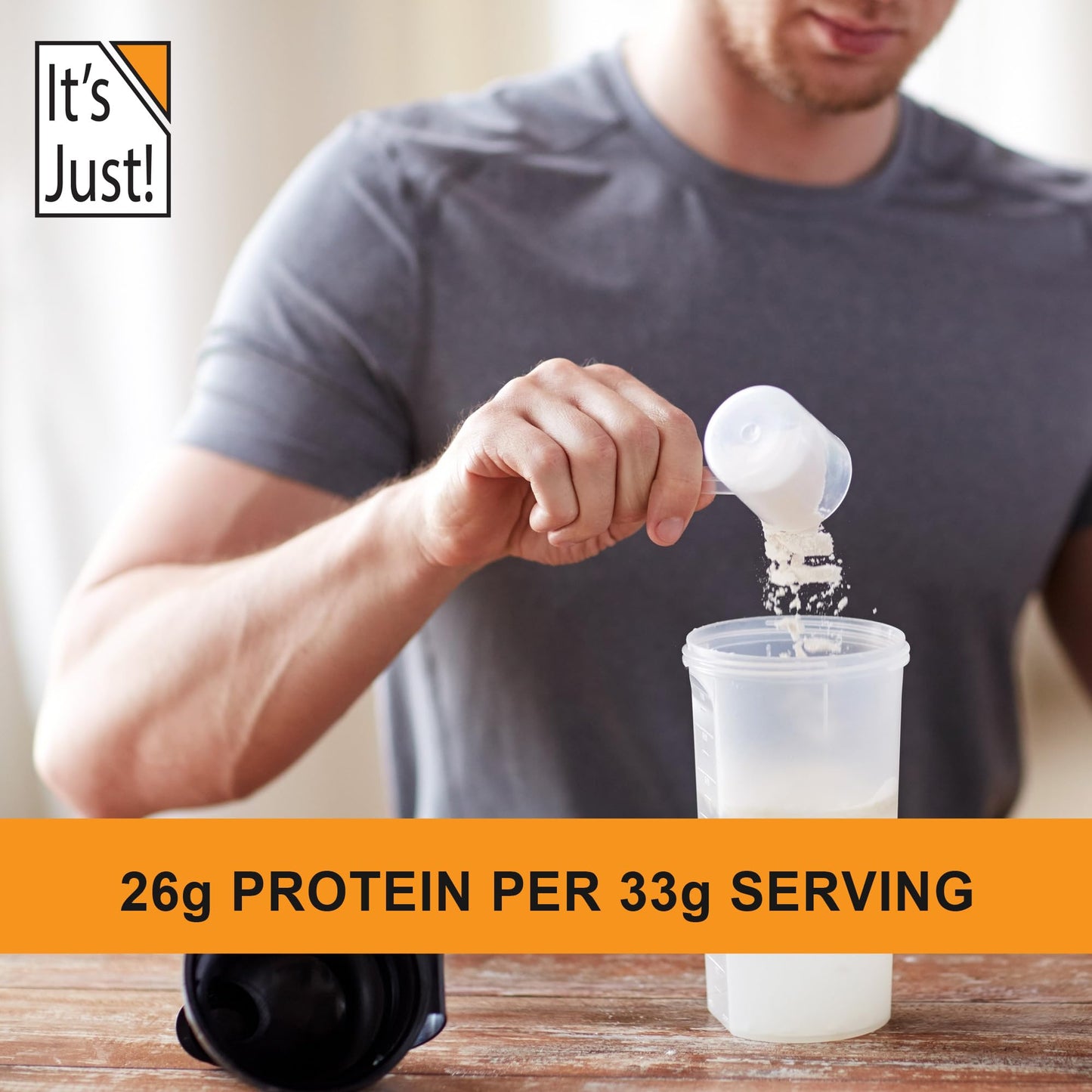 It's Just! - 100% Whey Protein Concentrate, Made in USA, Premium WPC-80, No Added It's Just!US supplements