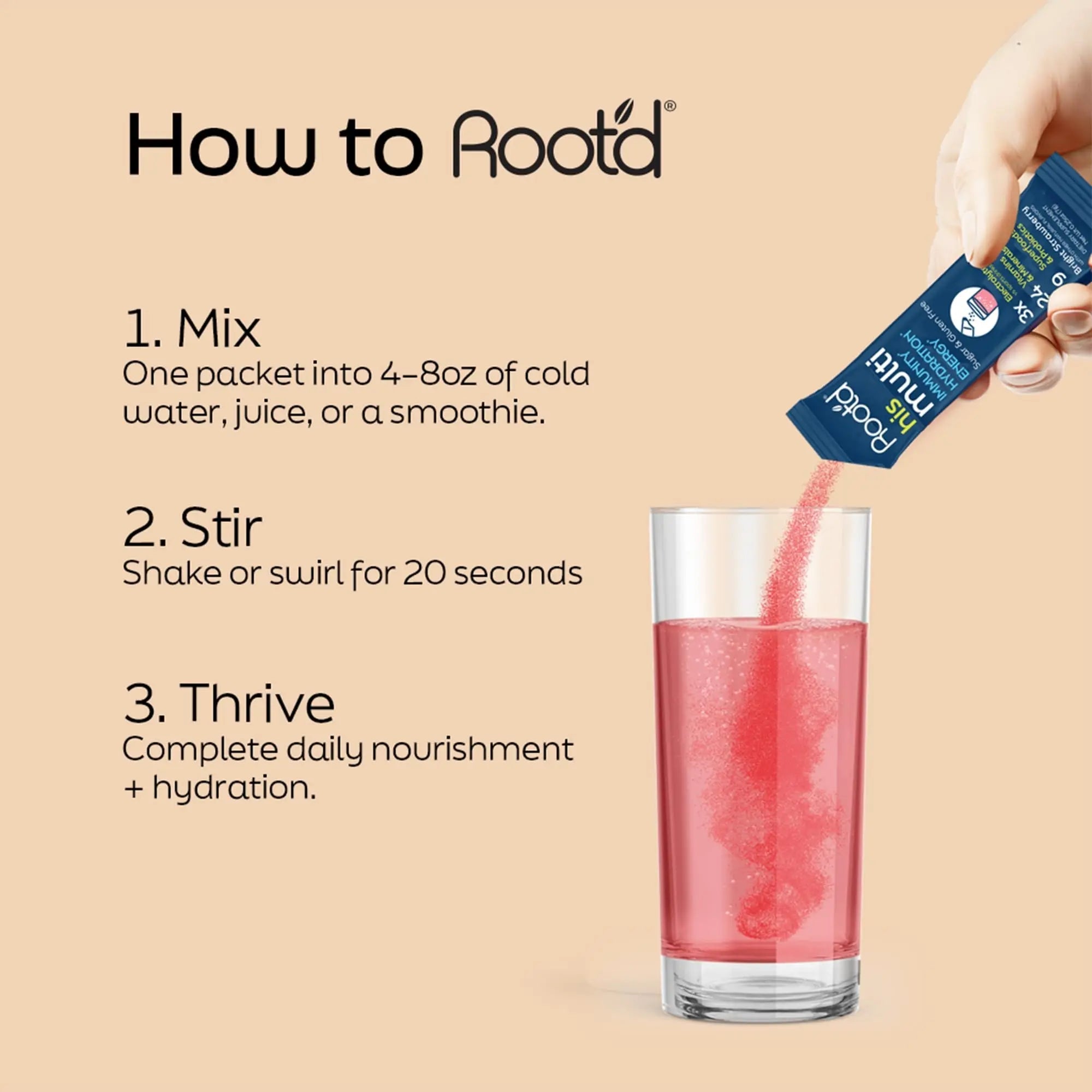 Root'd Multivitamin Powder for Men - 24 Vitamins & Minerals with 3X Electrolytes, 9 Organic Superfoods, Probiotics & Enzymes Root'dAu supplements
