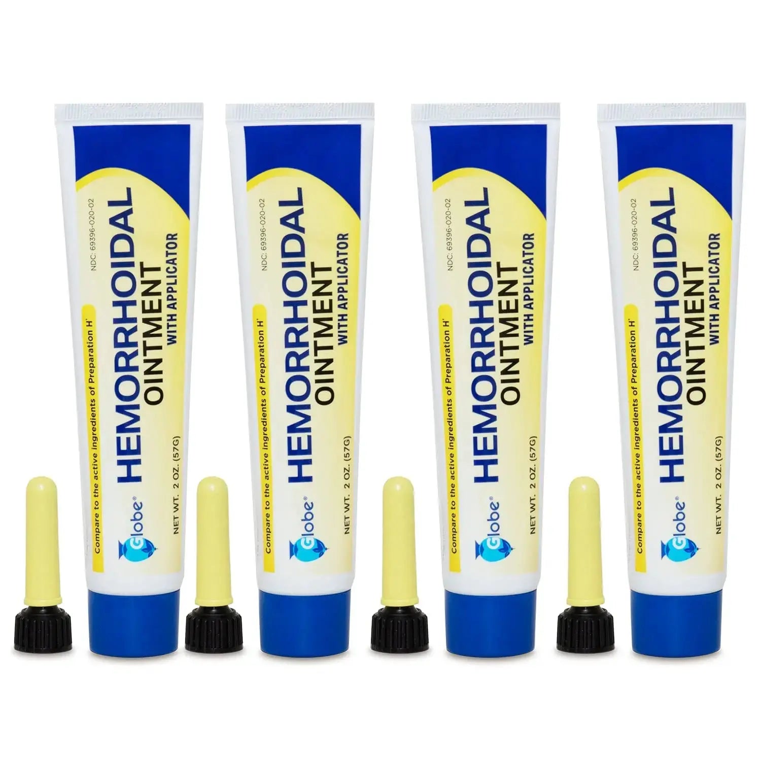 Globe Hemorrhoidal Ointment, Phenylephrine HCl, Petrolatum, Mineral Oil, Relief from Burning, Itching and Discomfort of Hemorrhoids, 2 Ounces (4 Pack) GlobeAu supplements