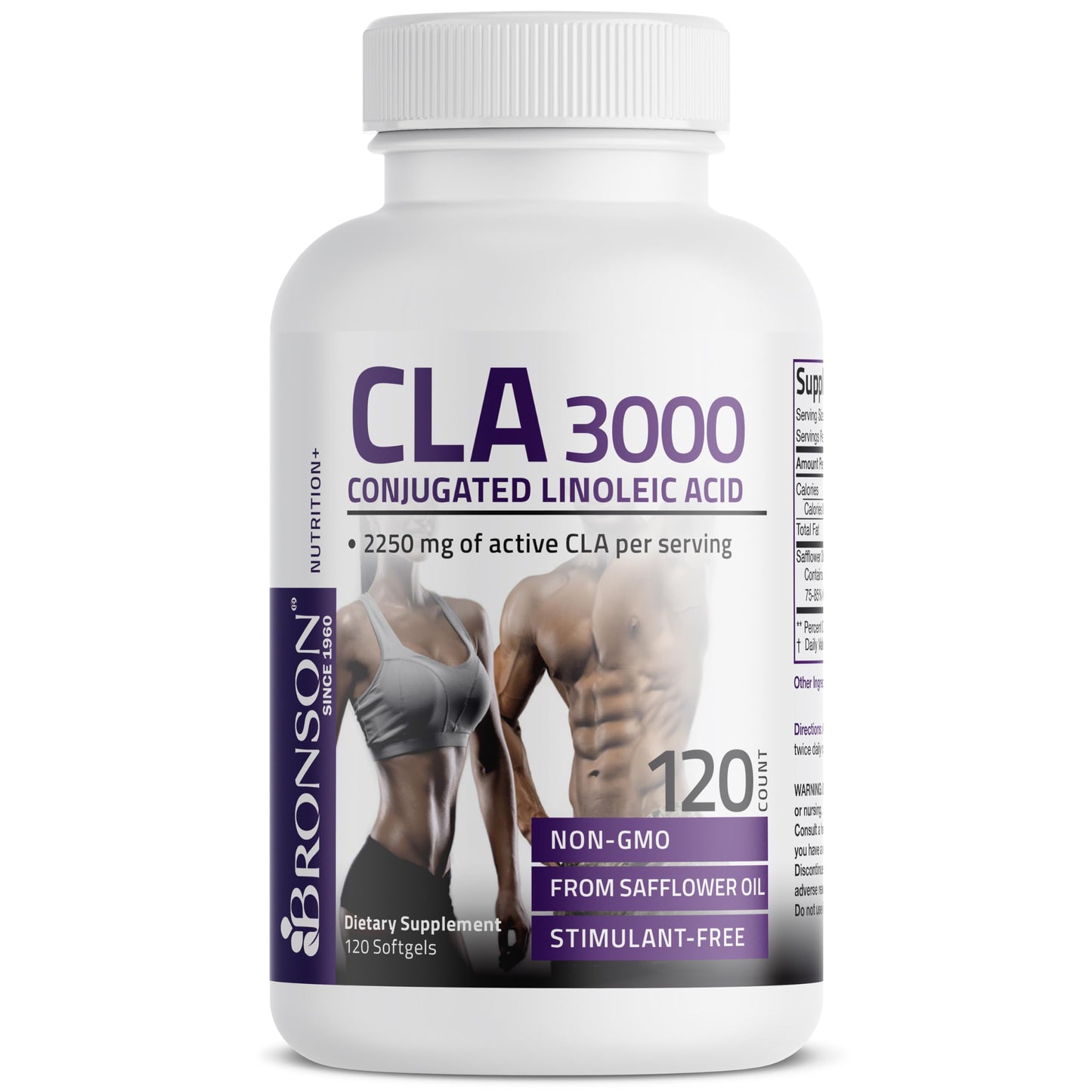 Bronson CLA 3000 Extra High Potency Supports Healthy Weight Management Lean Muscle Mass Non-Stimulating BronsonUS supplements
