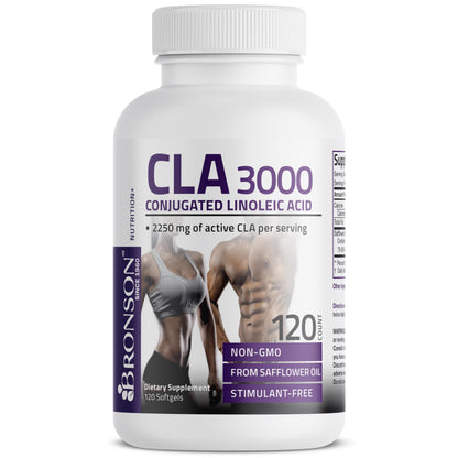 Bronson CLA 3000 Extra High Potency Supports Healthy Weight Management Lean Muscle Mass Non-Stimulating BronsonUS supplements