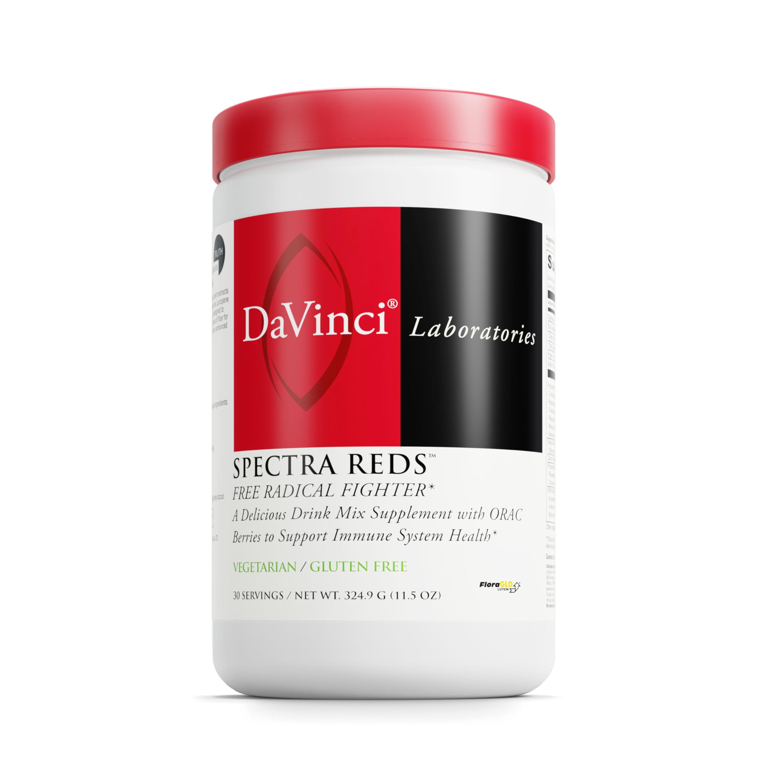DAVINCI Labs Spectra Reds - Drink Mix Supplement for Antioxidant Health* - Immune & Liver Health Aid with Grape Seed Extract* - Powder Supplement Supports Eye & Heart Health* - 30 Servings (324.9 g) DAVINCIAu supplements